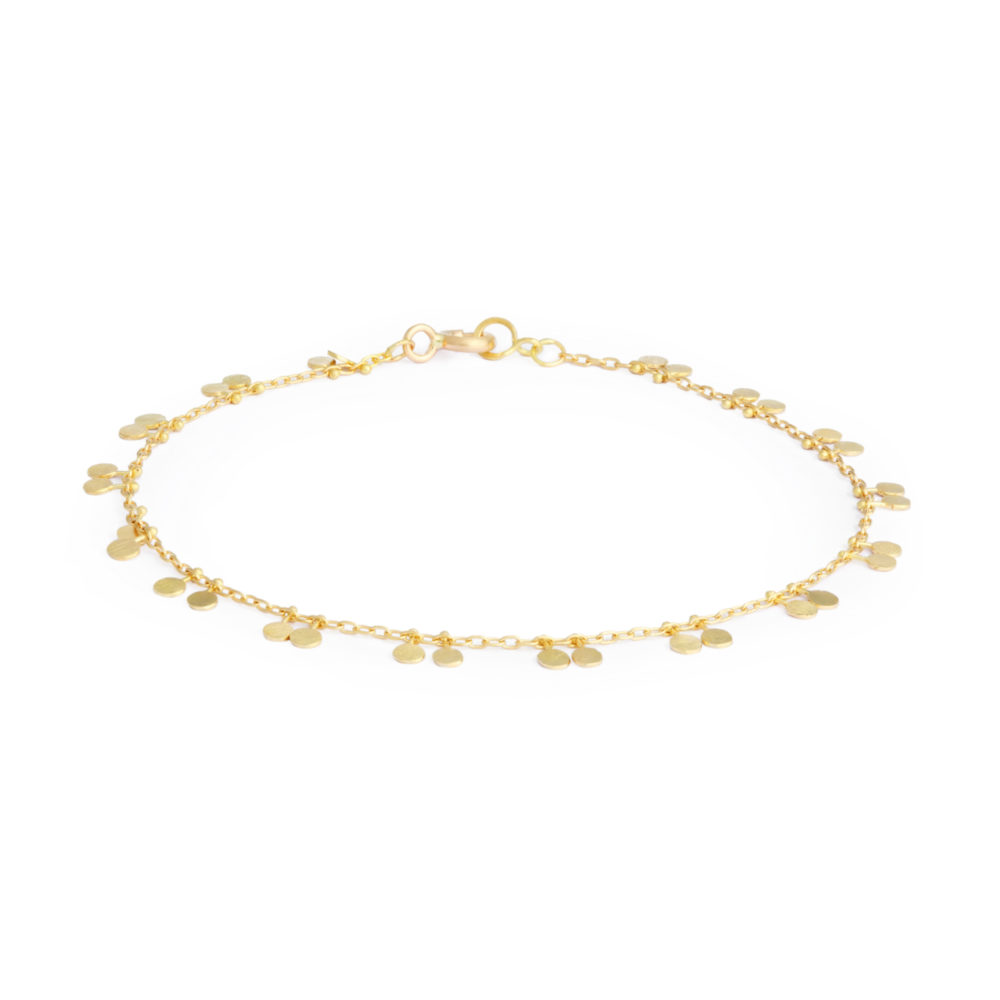 Sia Taylor DB6 Y Yellow Gold Tiny Double Dots Bracelet WB