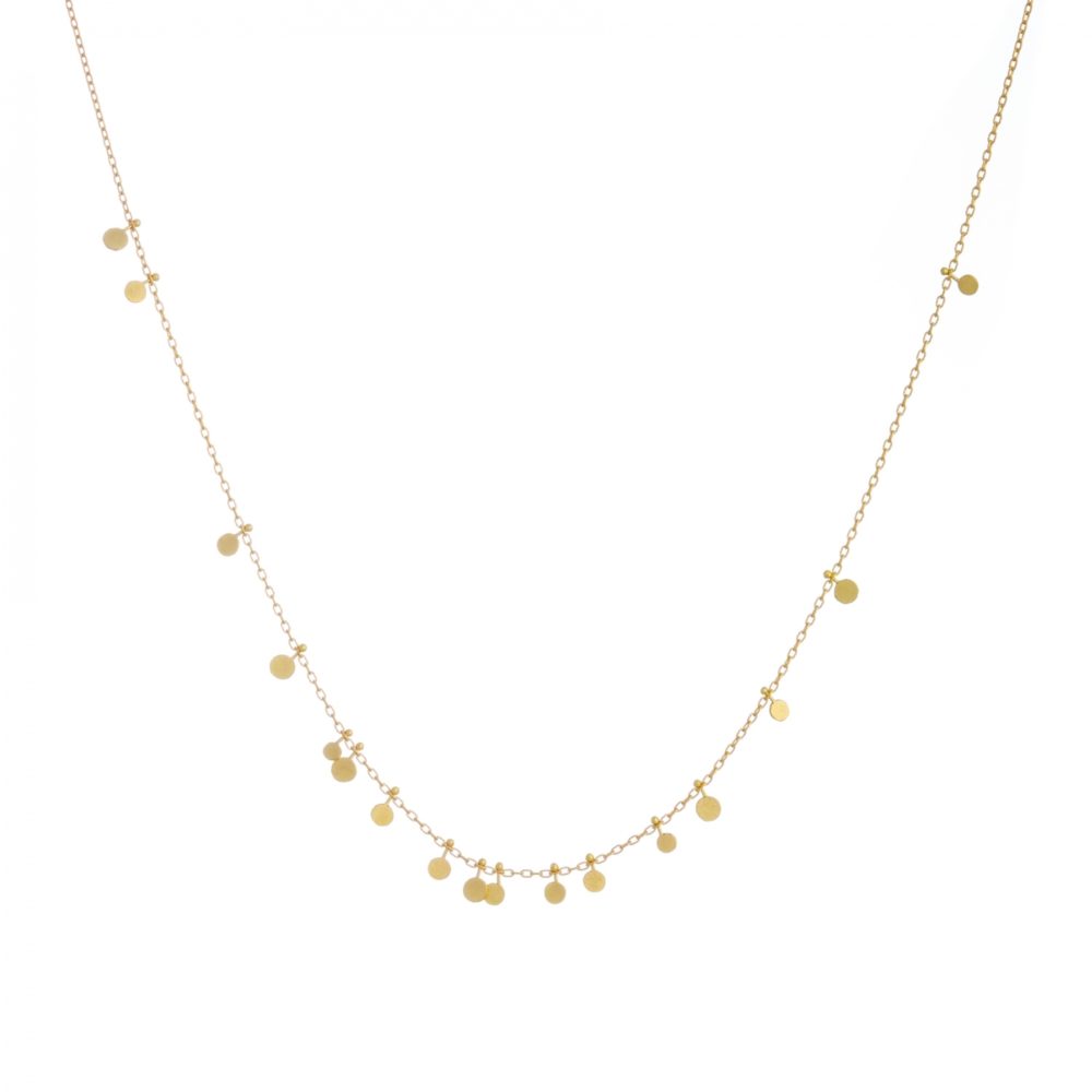 Sia Taylor DN321 Y Tiny Random Yellow Gold Dots Necklace WB