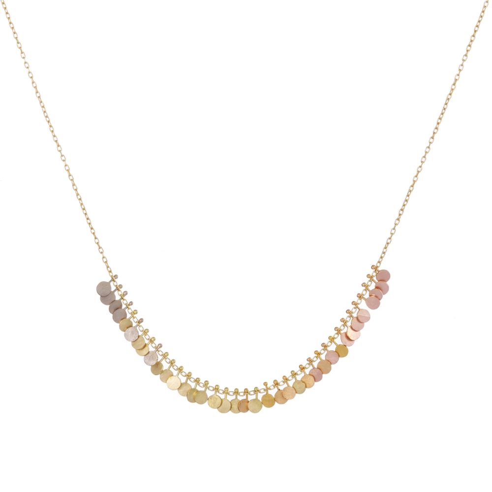 Sia Taylor DN355 Y Rainbow Gold Tiny Dots Arc Necklace WB