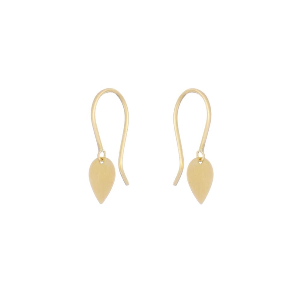 Sia Taylor KE11 Y Yellow Gold Tiny Petal Earrings WB