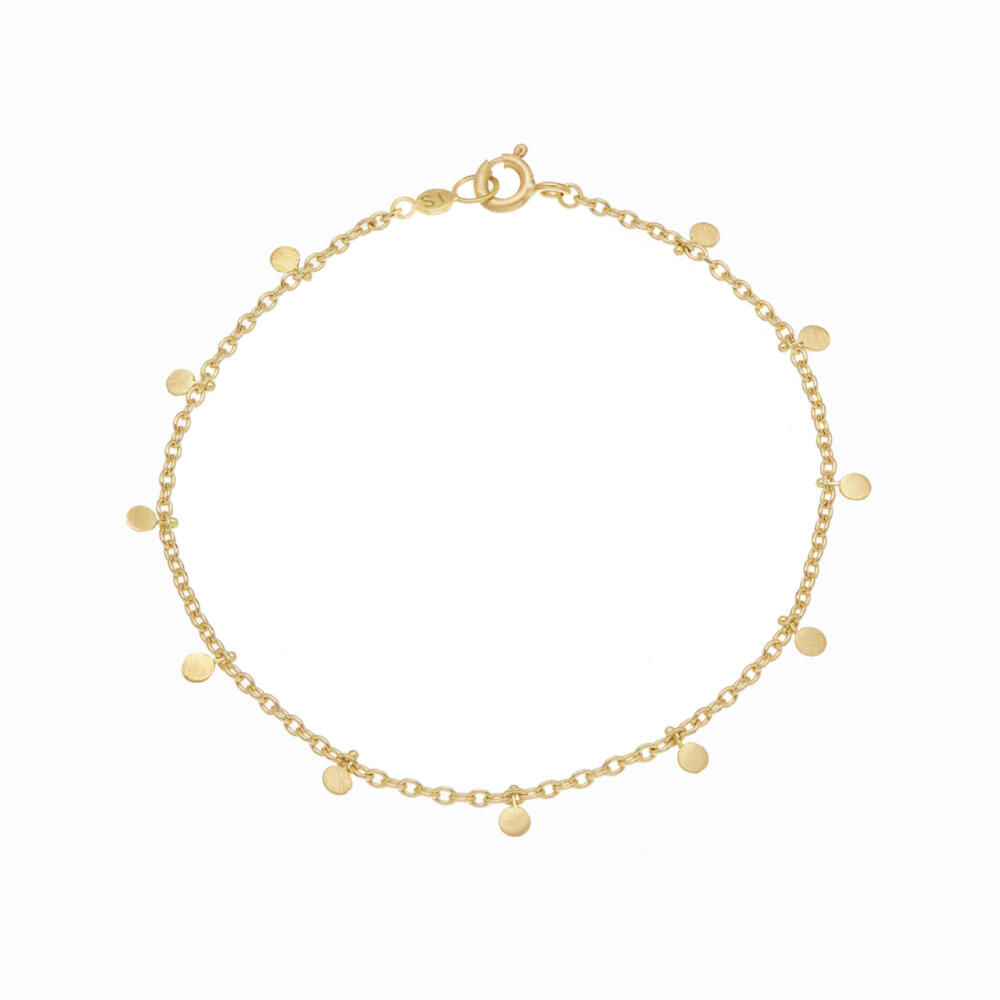 Sia Taylor DB1 Y Yellow Gold Even Dot Bracelet WB2