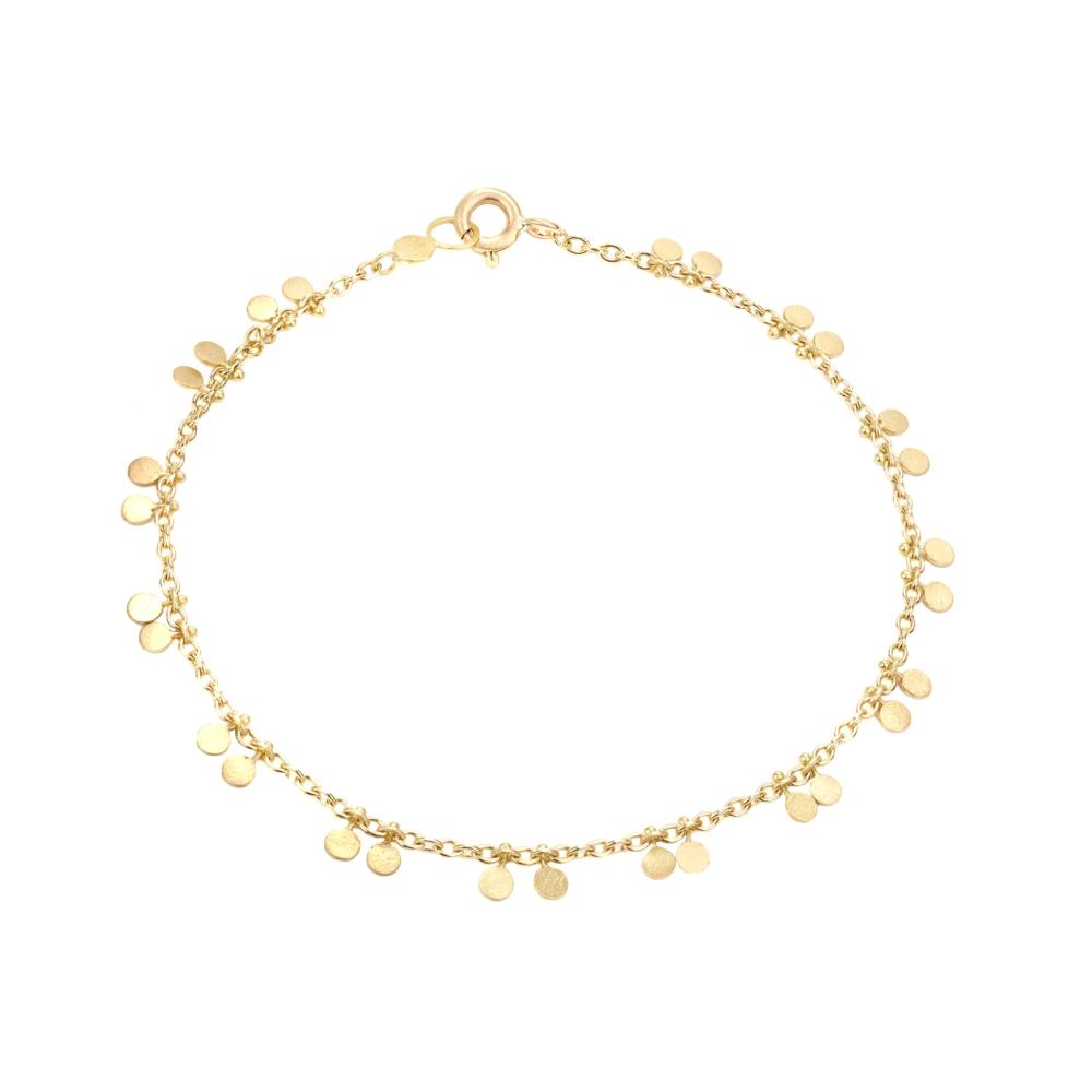 Sia Taylor DB6 Y Yellow Gold Tiny Double Dots Bracelet WB2