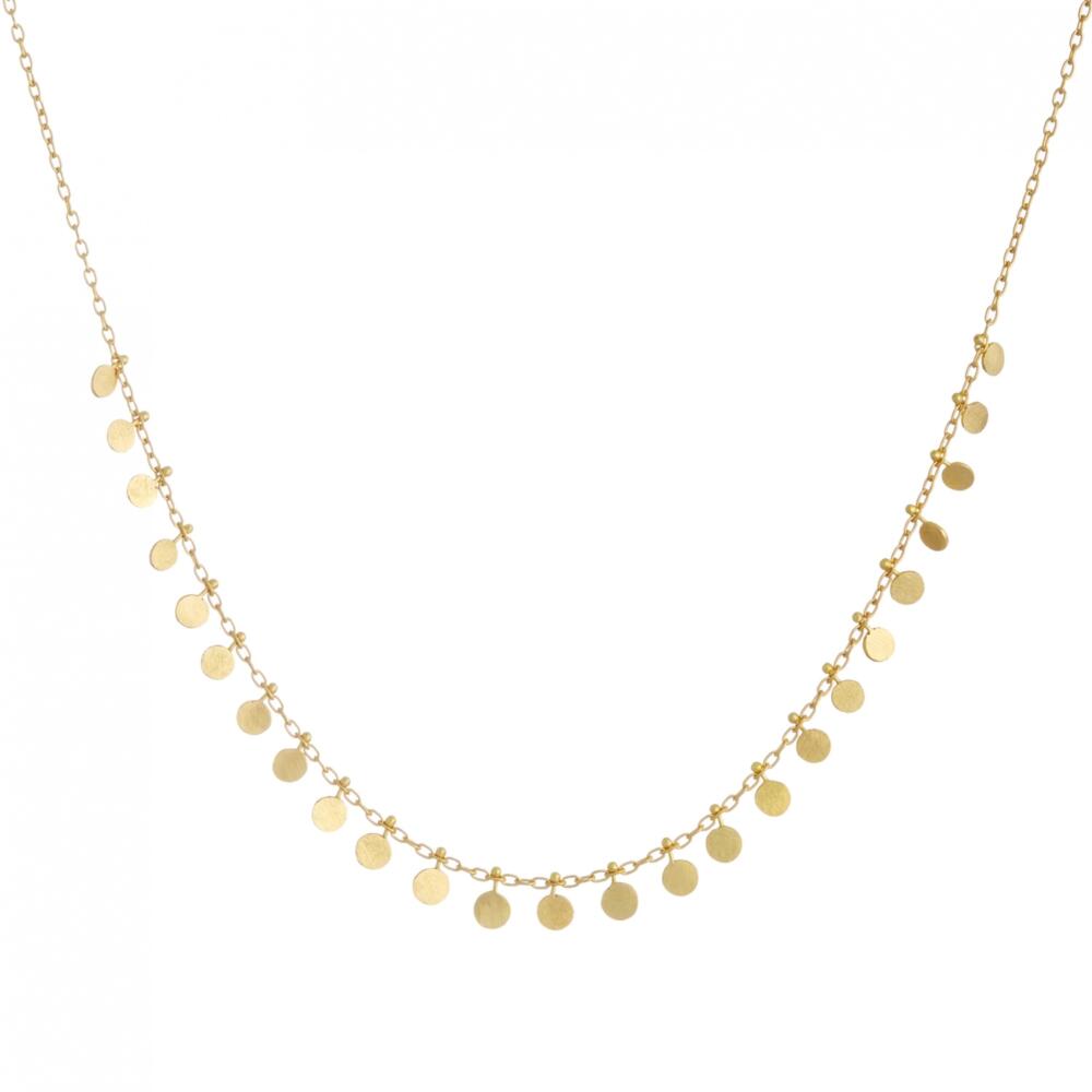 Sia Taylor DN11 Y Medium Yellow Gold Dots Necklace WB