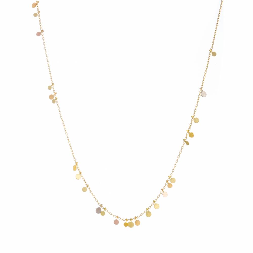 Sia Taylor DN220 YRAIN Rainbow Gold Random Dots Necklace WB