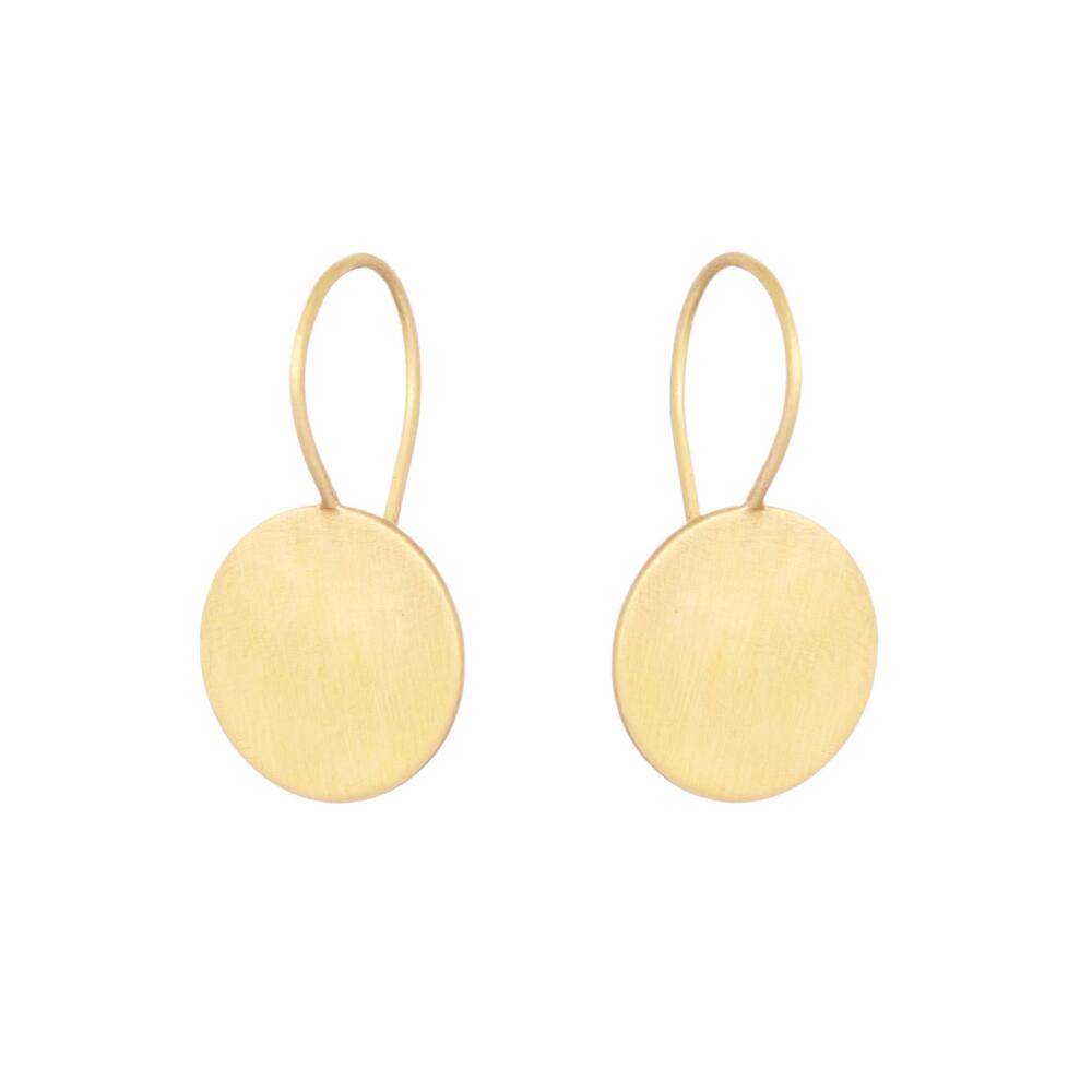 Sia Taylor KE14 Y Yellow Gold 12mm Moon Drop Earring WB