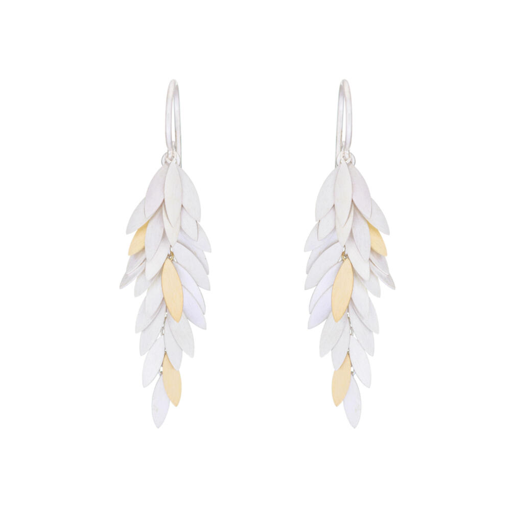 Sia Taylor KE24 SG Silver Leaf Earring 1