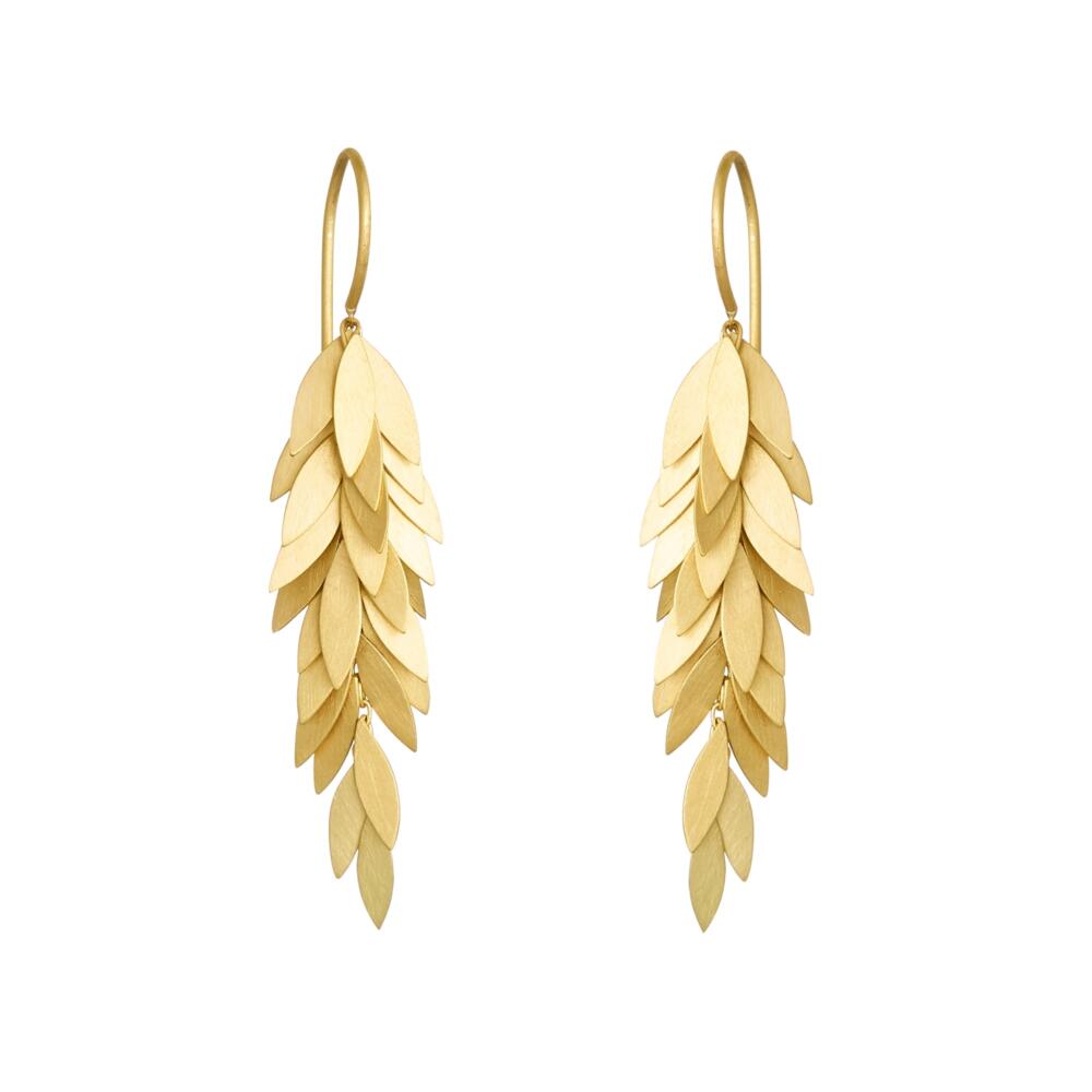 Sia Taylor KE24 Y Yellow Golden Leaf Earring WB