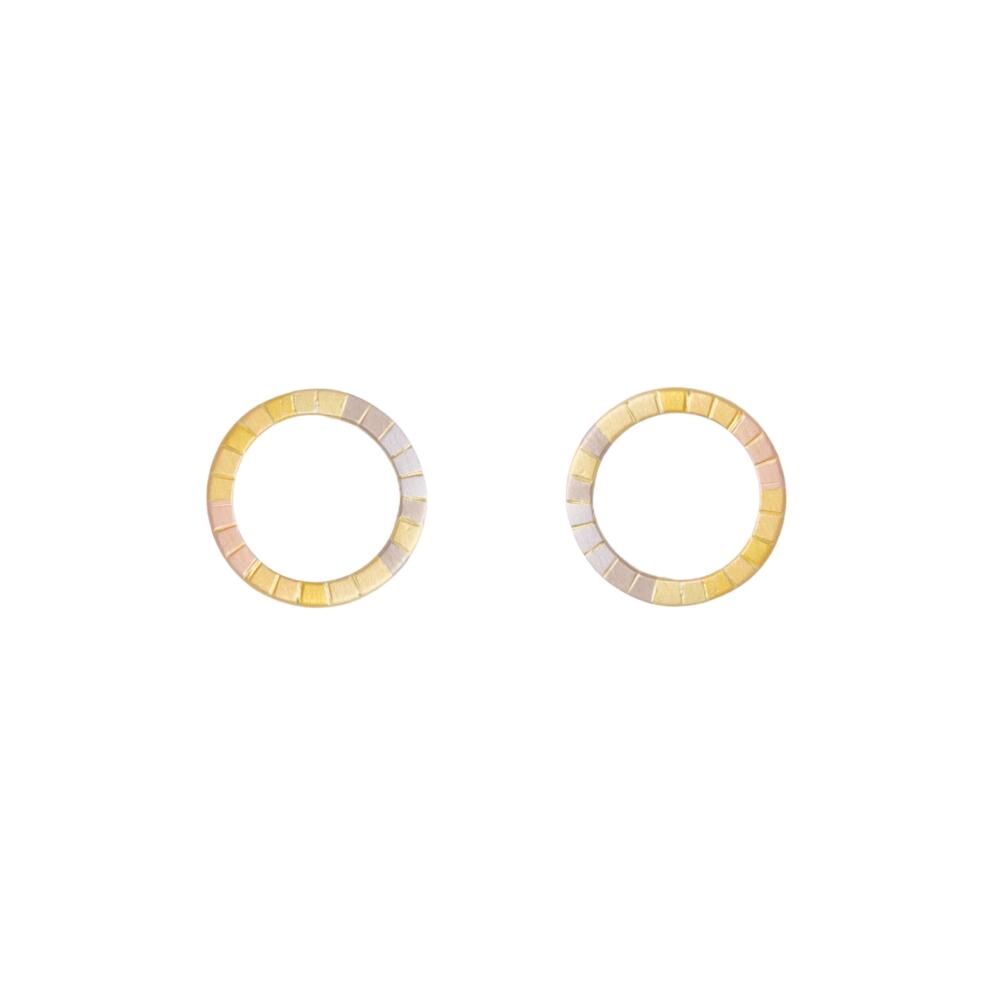 Sia Taylor KE28 RAIN Tiny Rainbow Gold Halo Stud WB