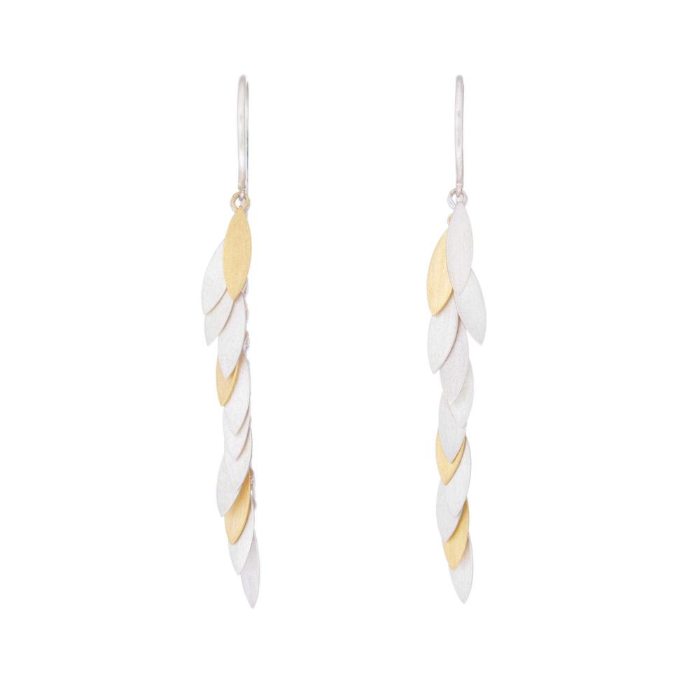 Sia Taylor KE36 SG Silver Leaf Earring M