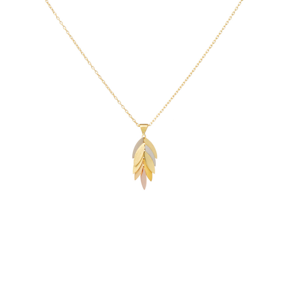 Sia Taylor KLN3 RAIN Rainbow Falling Leaf Pendant WB