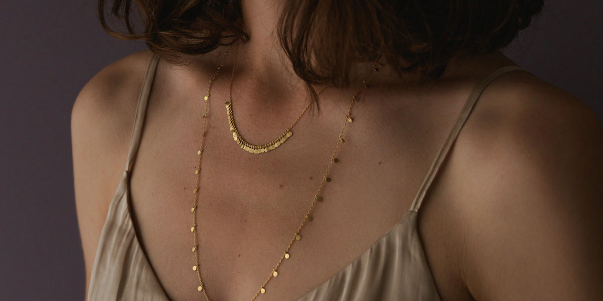 Tiny Dots Arc Necklace • Sia Taylor Jewellery