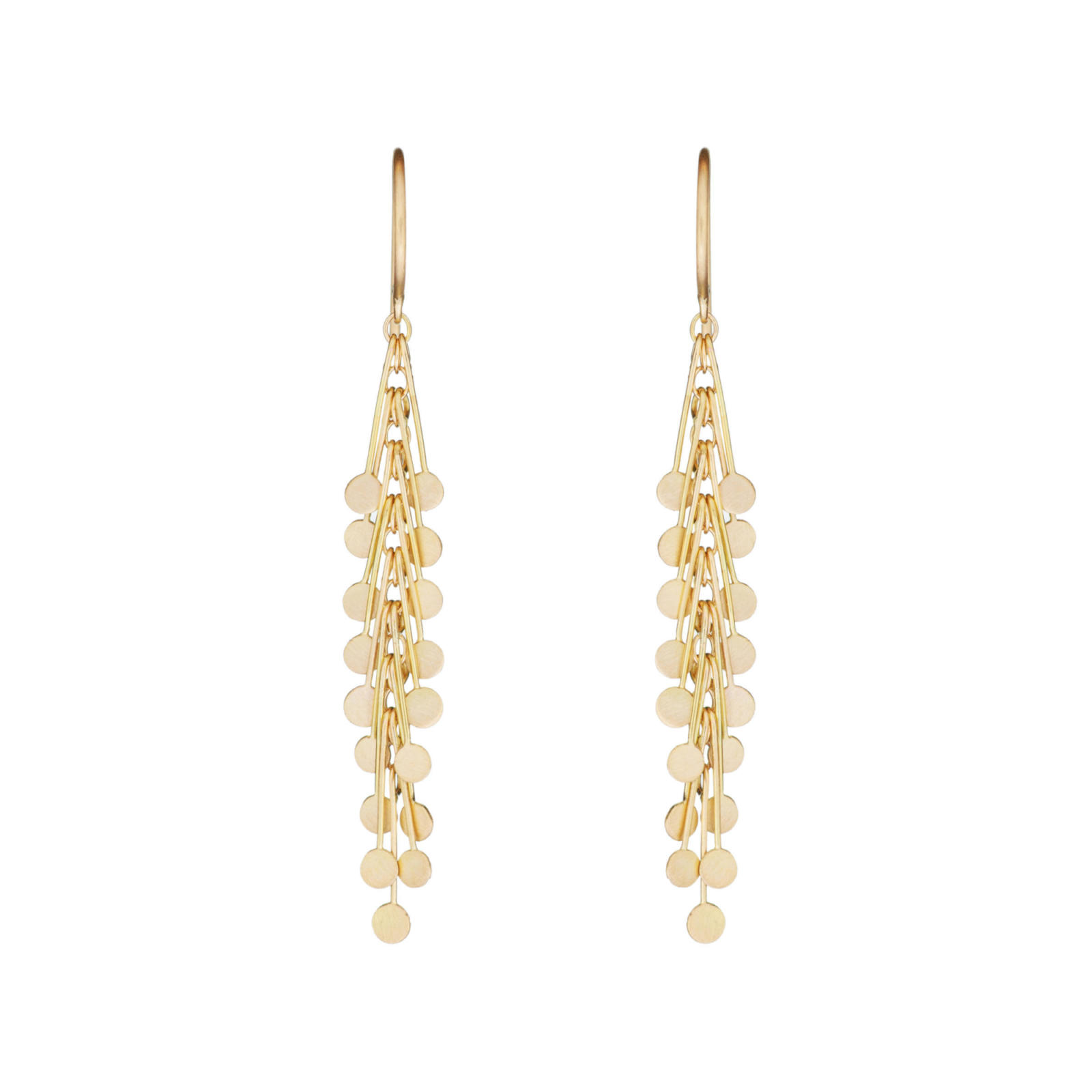 Sia Taylor DE361 Y Gold Long Dot Earrings 1