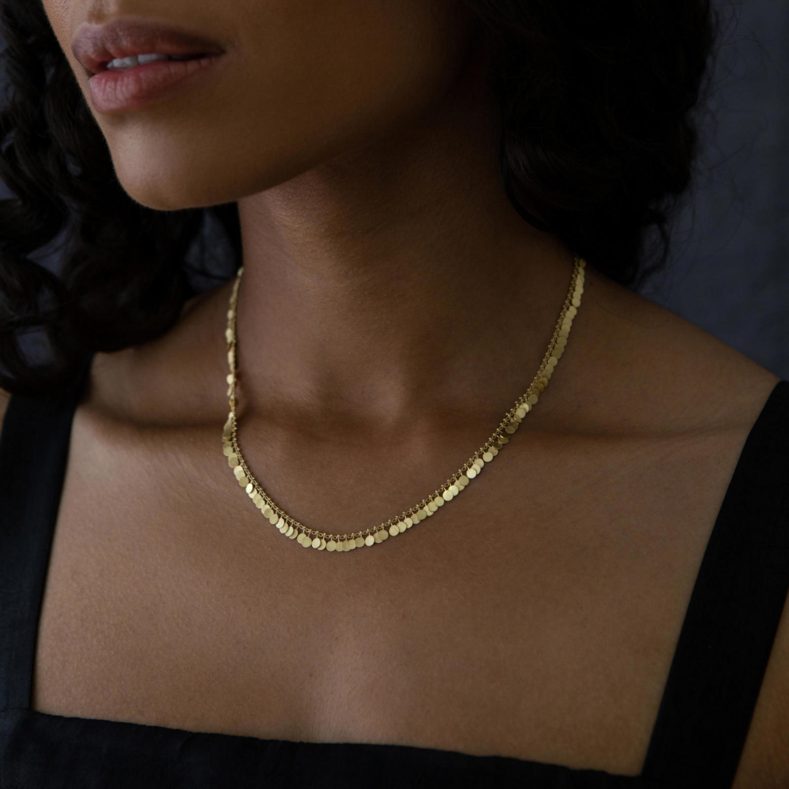 Sia Taylor DN350 Y Gold Fully Dotted Necklace M