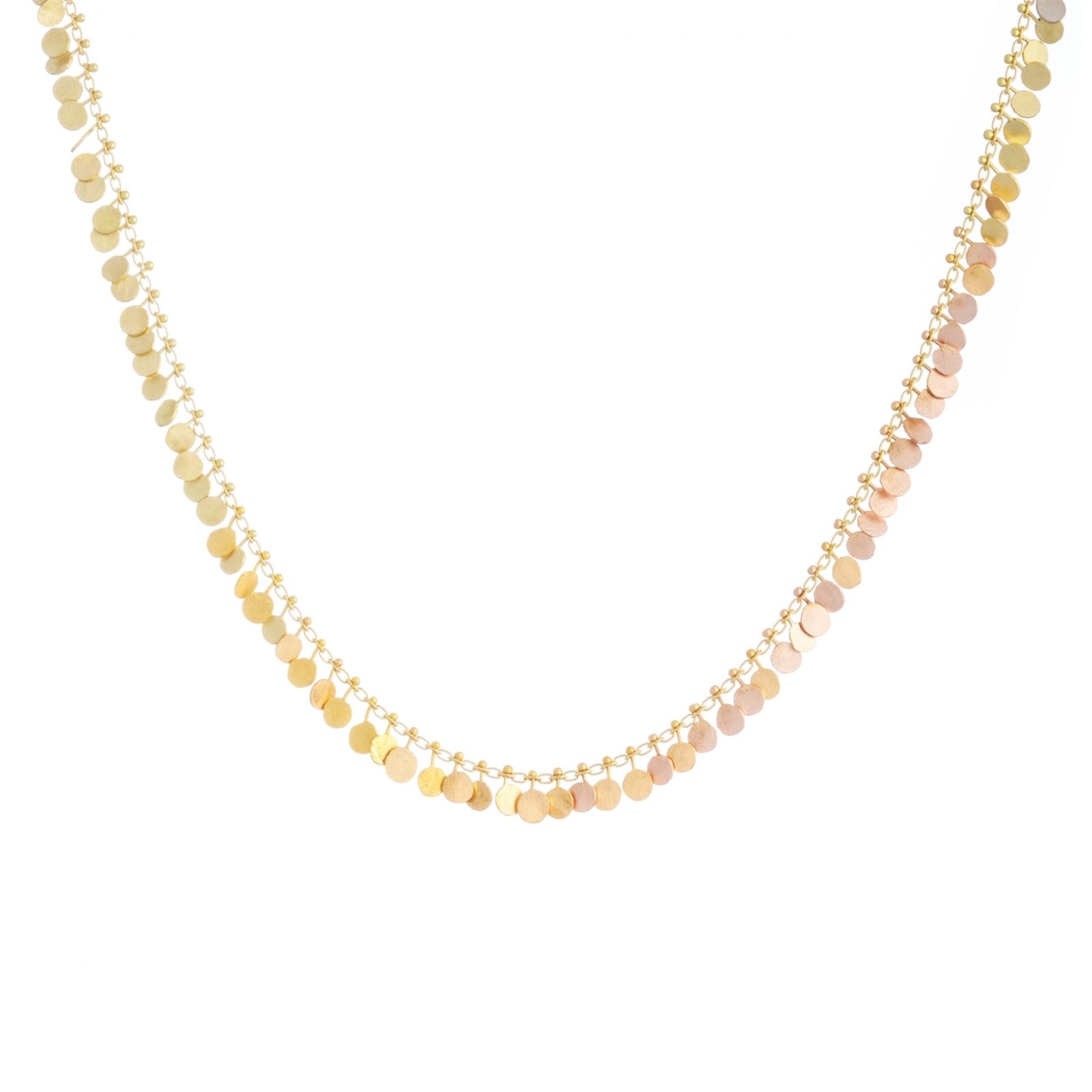Sia Taylor DN350 YRAIN Rainbow Gold Fully Dotted Necklace WB