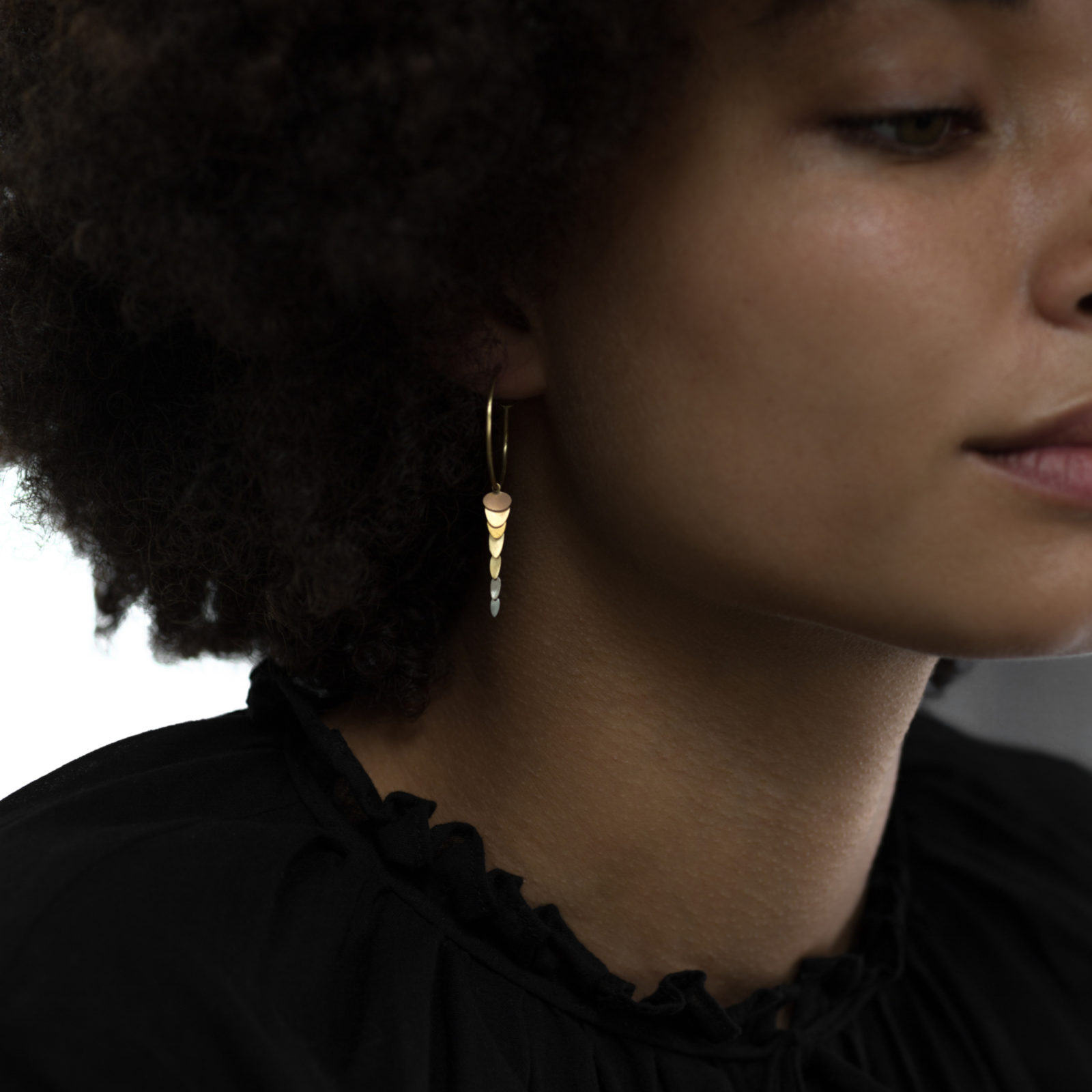 Sia Taylor FE7 RAIN Rainbow Gold Earrings M