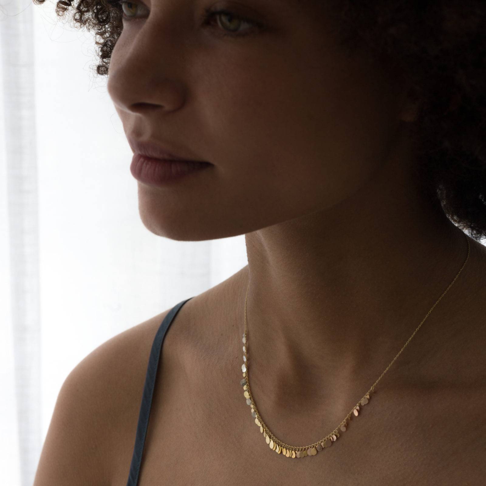 Sia Taylor FN8 RAIN Rainbow Gold Necklace M