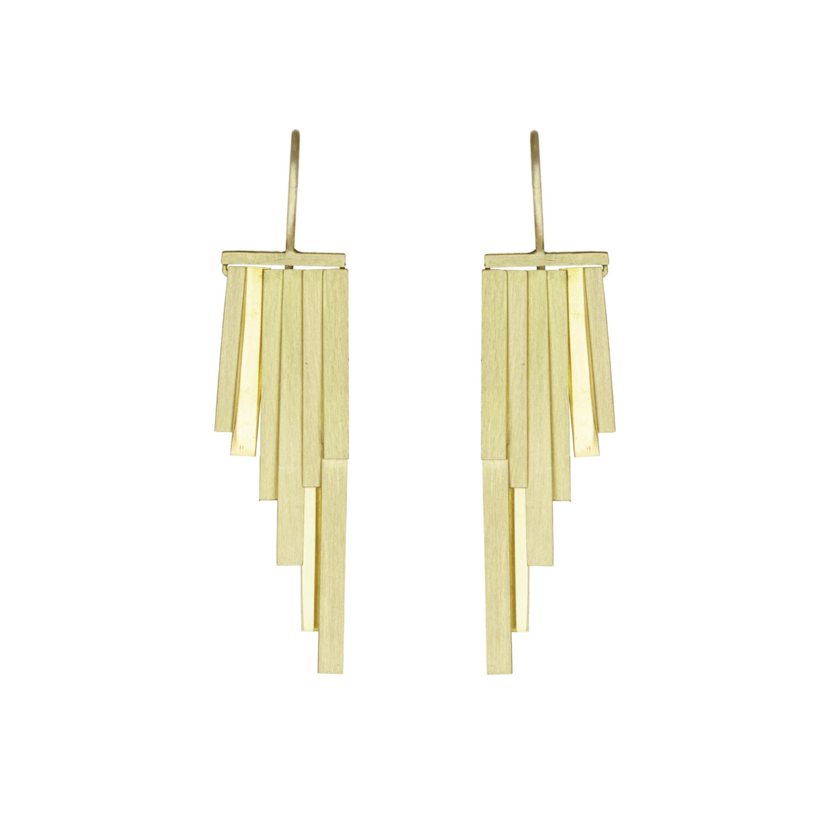 Sia Taylor KE43 Y Yelllow Gold Long Rainfall Earrings WB