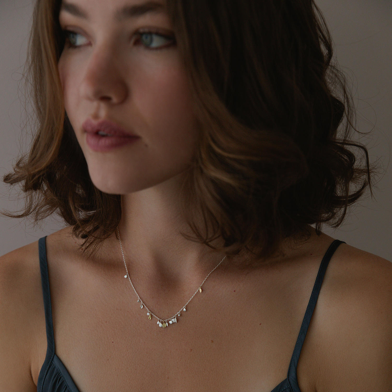 Sia Taylor MN18 SG Silver Scattered Seed Necklace 3