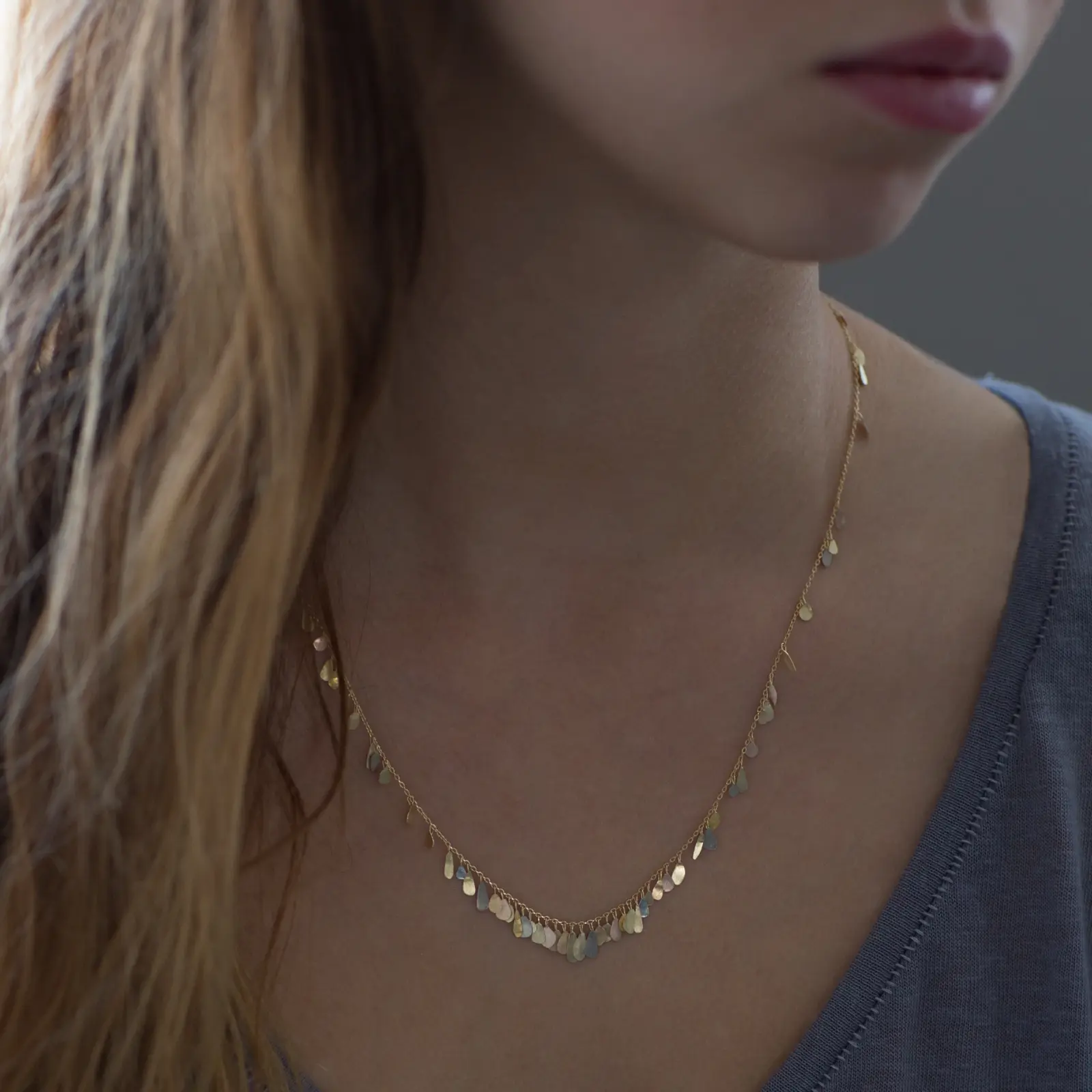 Sia Taylor TN1 YMIX Raindrop Gold Necklace M