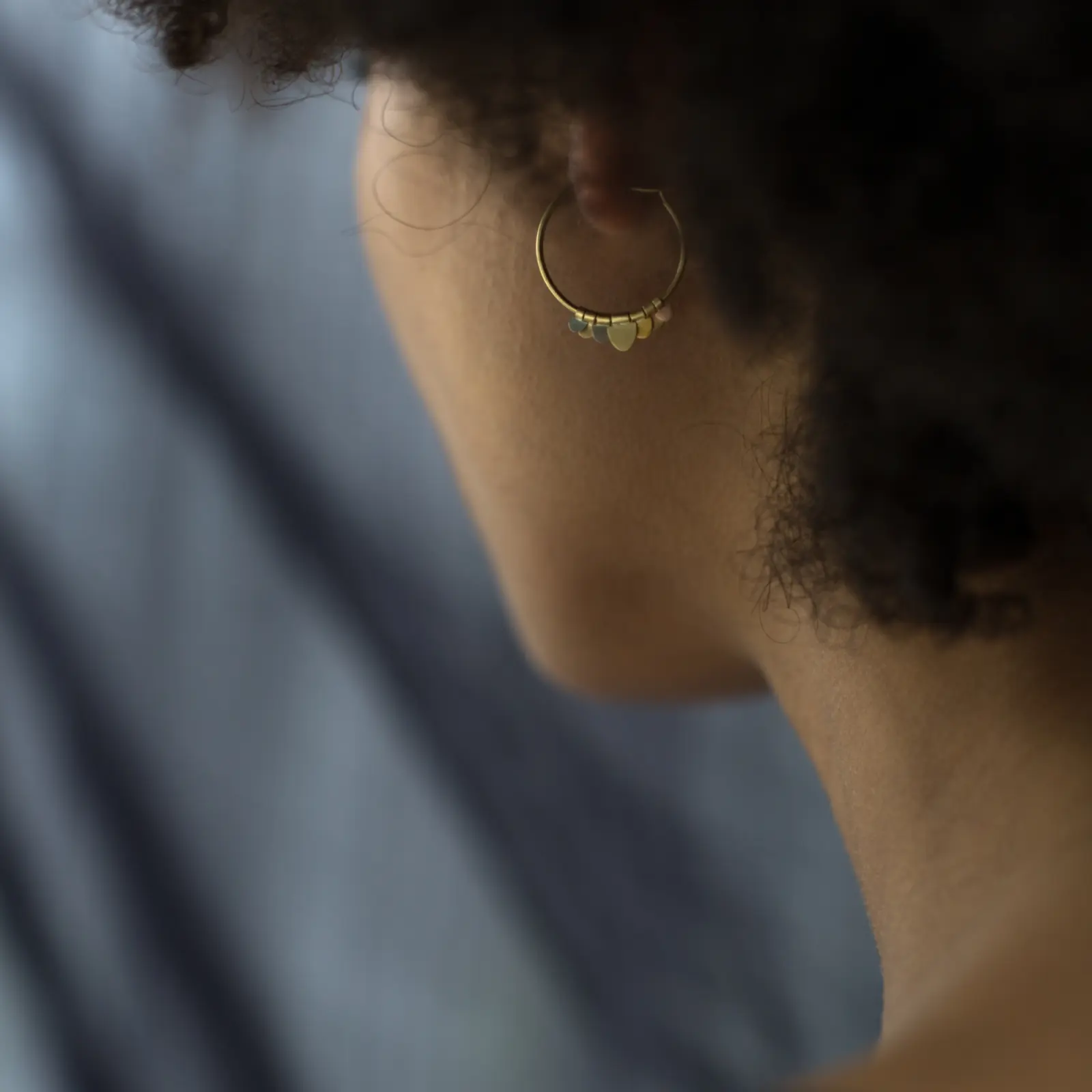 Sia Taylor FE9 RAIN Rainbow Gold Earrings M