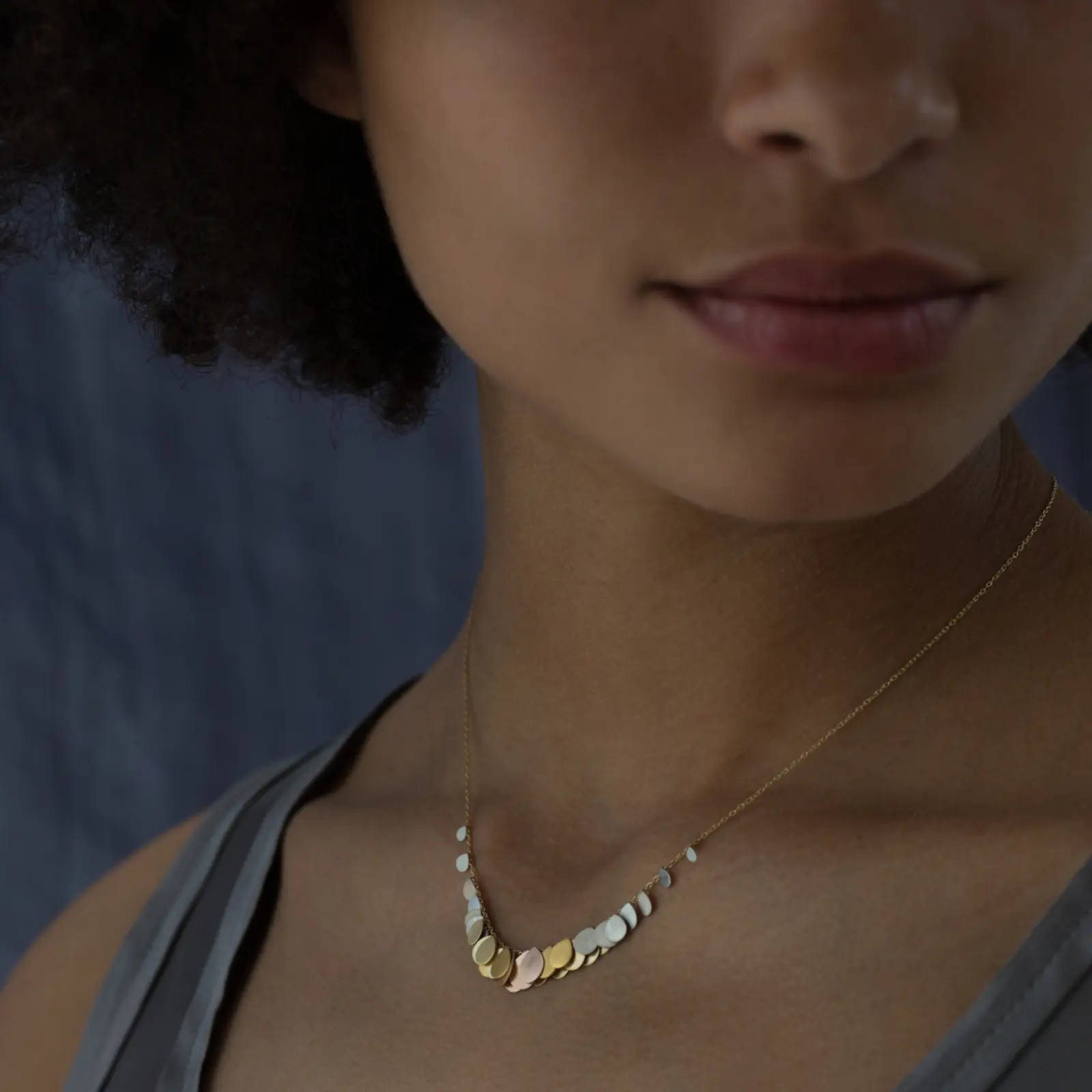 Sia Taylor FN2 RAIN Rainbow Gold Necklace M