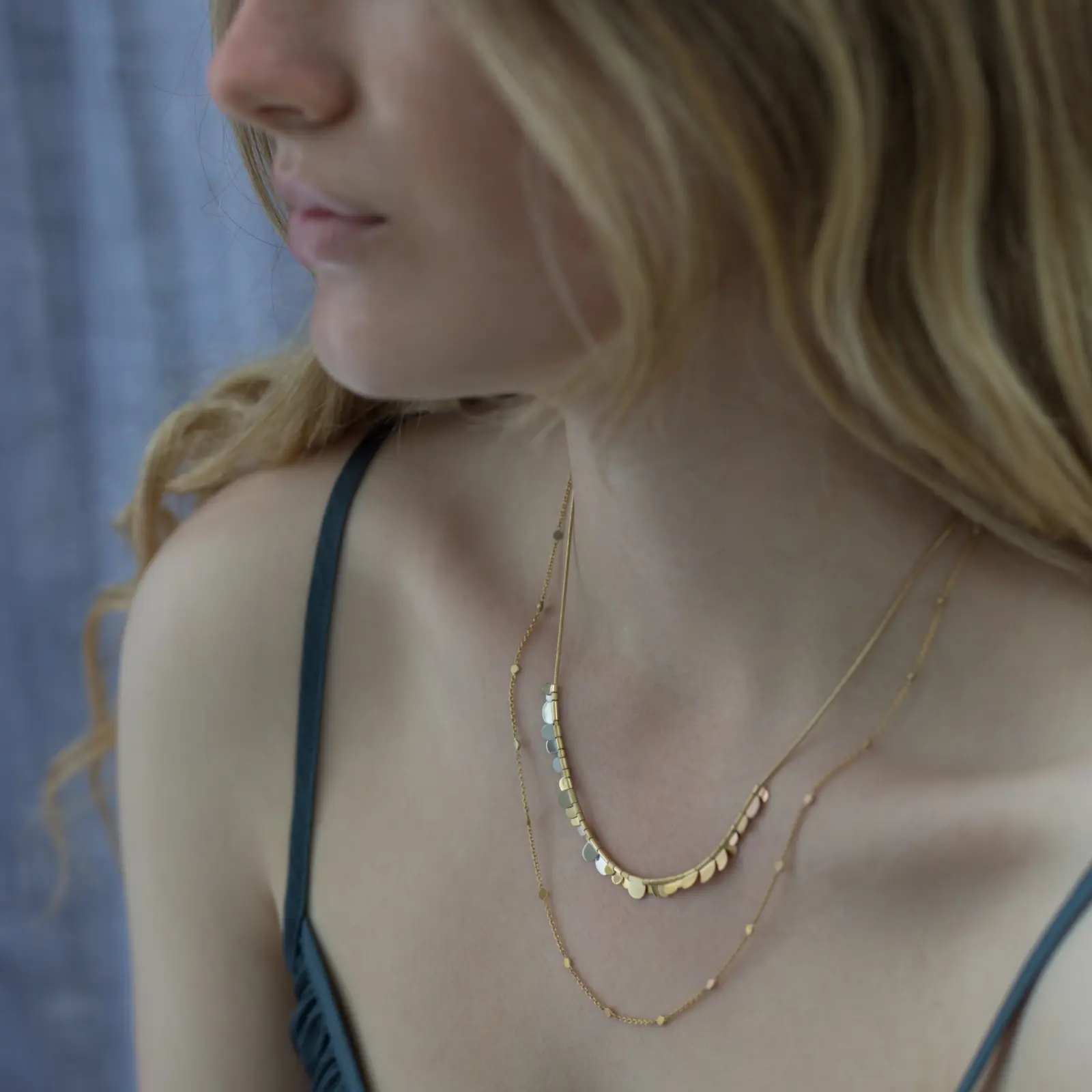 Sia Taylor SN4 RAIN Rainbow Gold Dust Necklace M