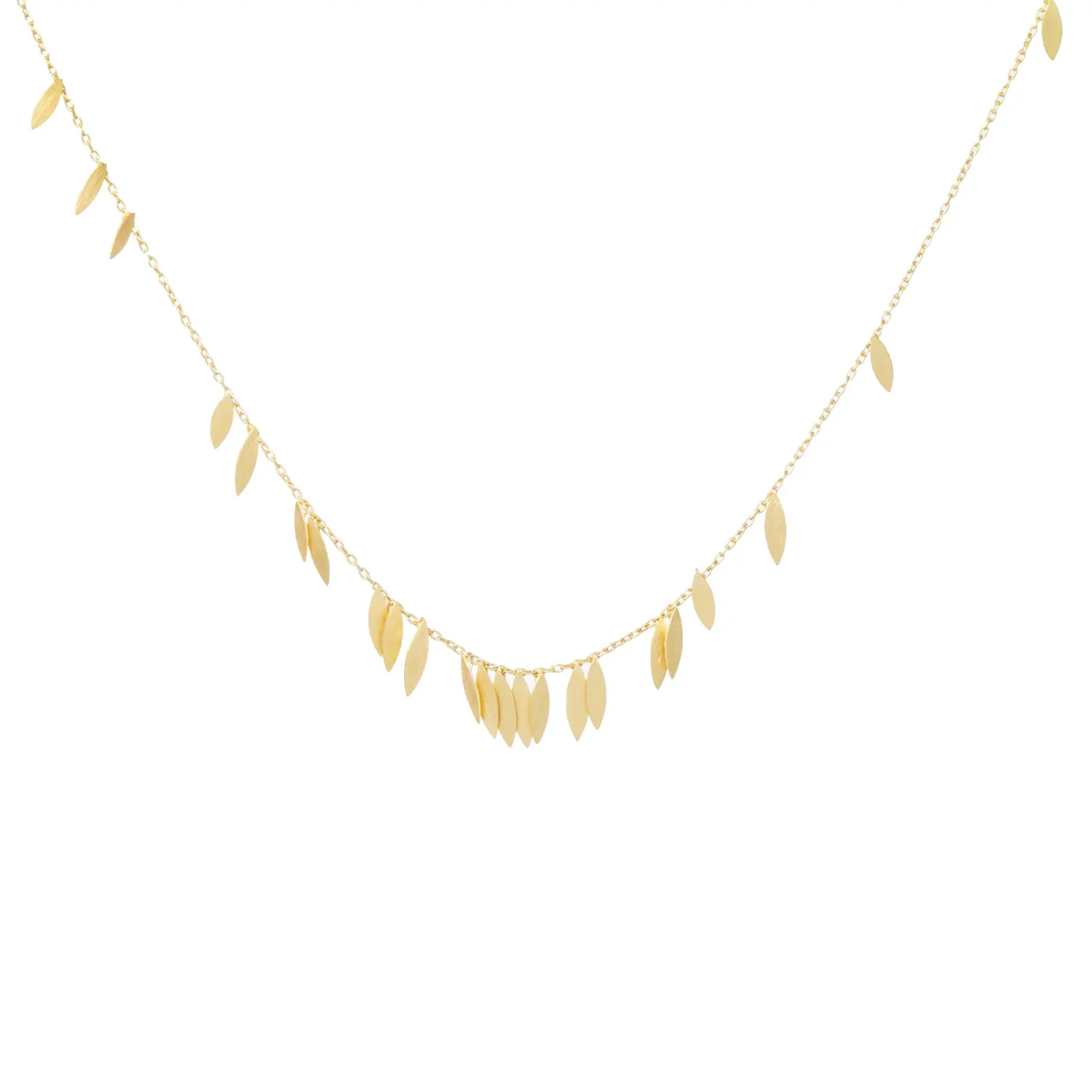 Sia Taylor KLN2 Y Yellow Scattered Leaf Necklace WB