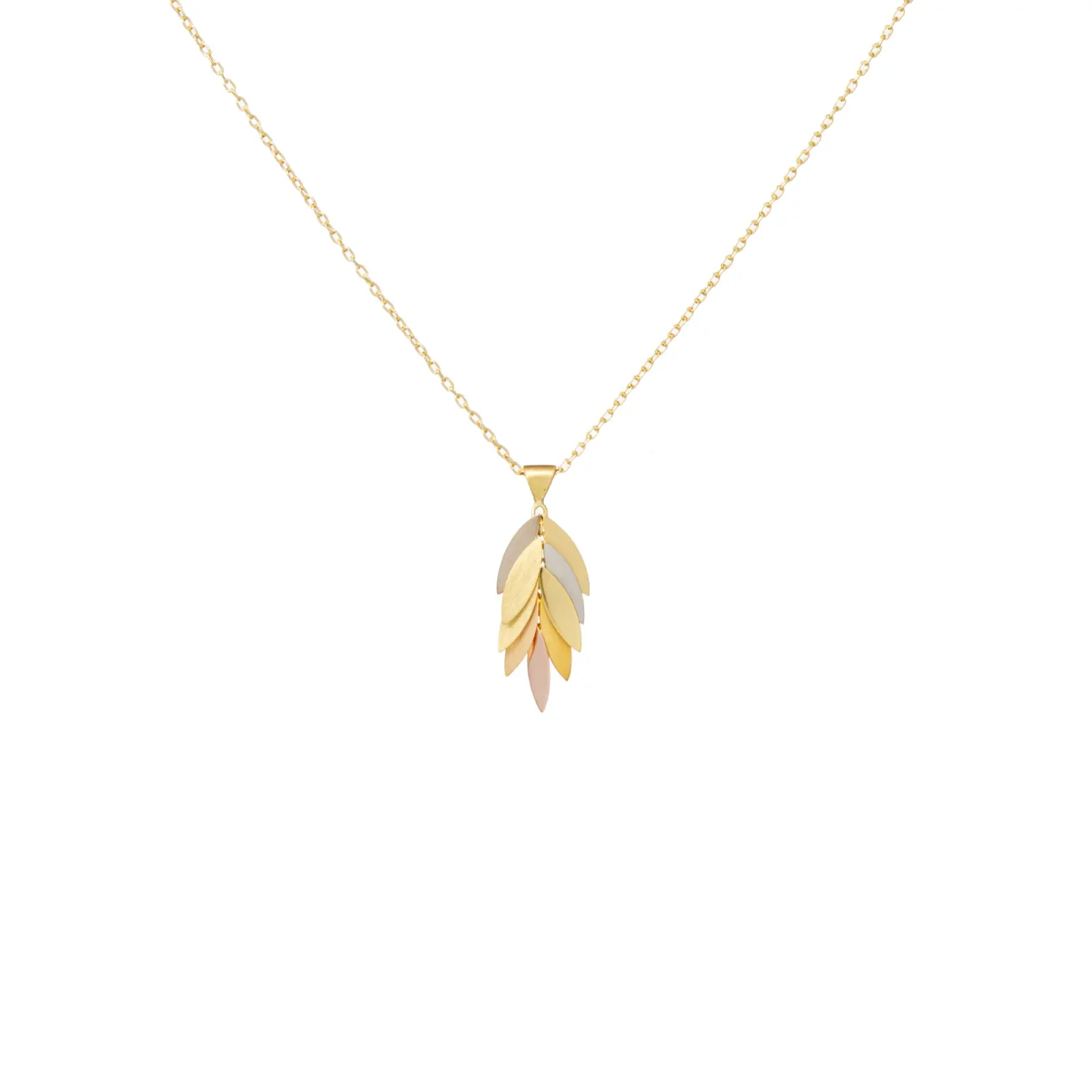 Sia Taylor KLN3 RAIN Rainbow Falling Leaf Pendant WB