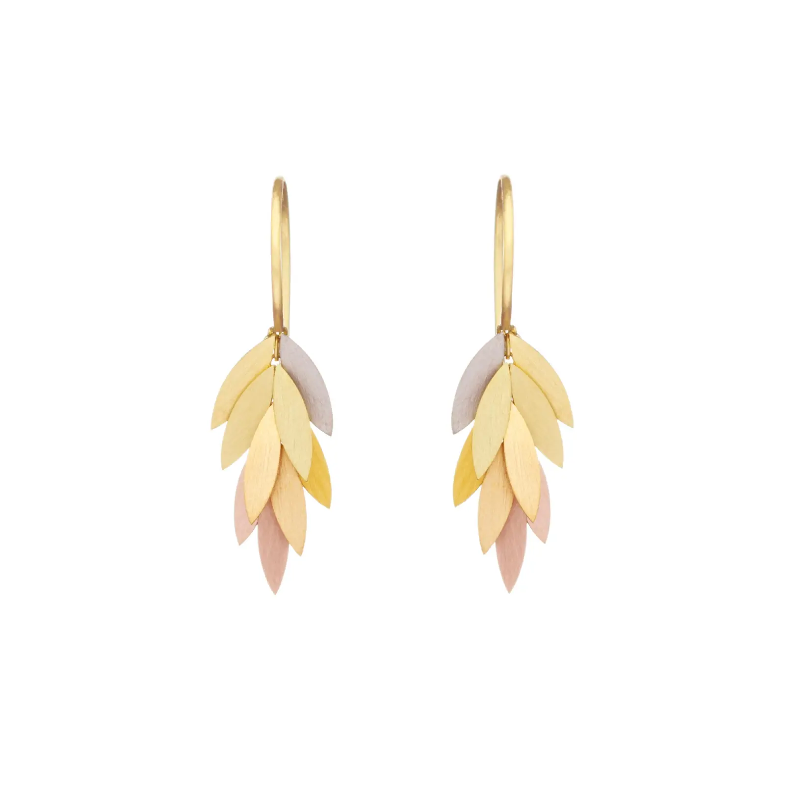 Sia Taylor KE23 RAIN Small Rainbow Leaf Earring WB