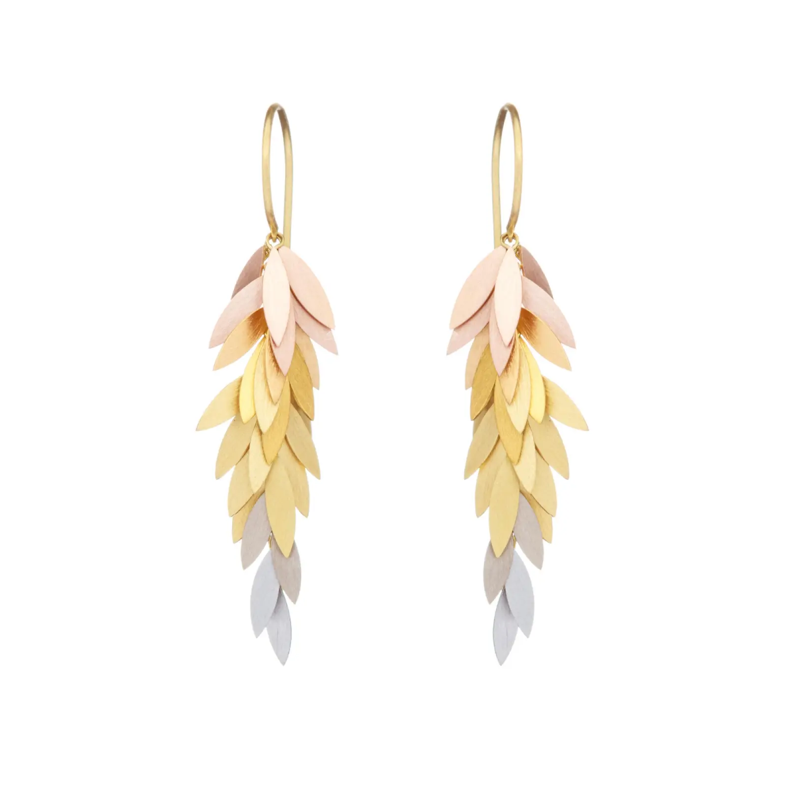 Sia Taylor KE24 RAIN Rainbow Leaf Earring WB