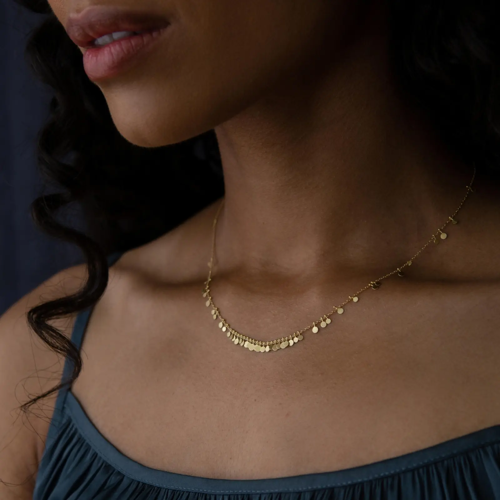 Sia Taylor DN362 Y Tiny Dots Cluster Necklace M