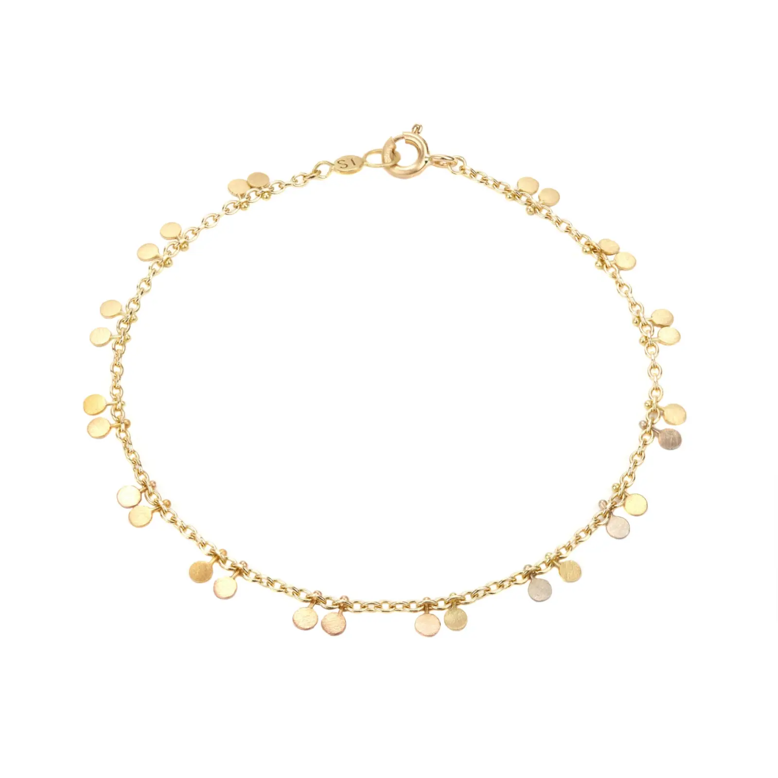 Sia Taylor DB6 RAIN Rainbow Gold Tiny Double Dots Bracelet WB2