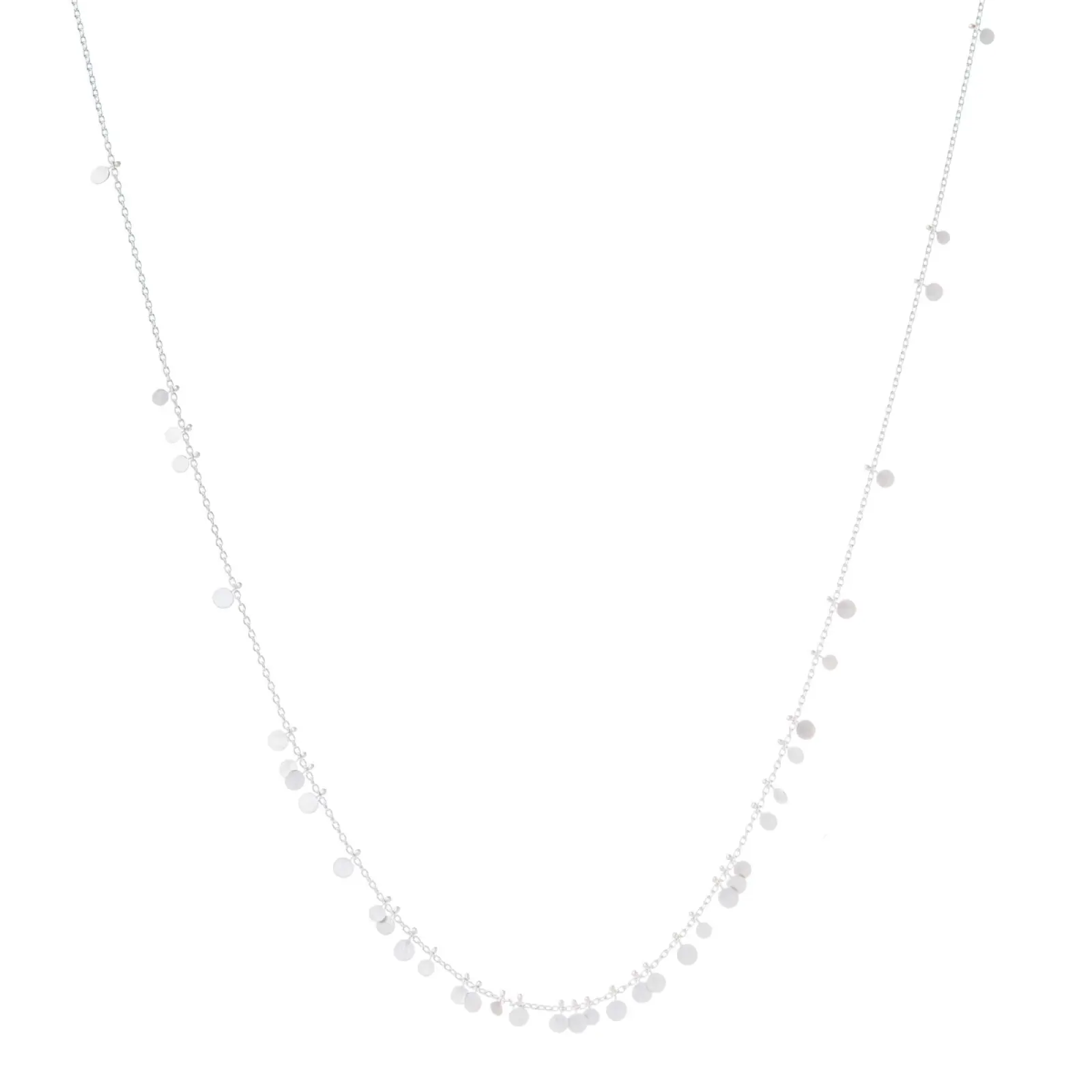 Sia Taylor DN32 S Long Random Silver Dots Necklace 1