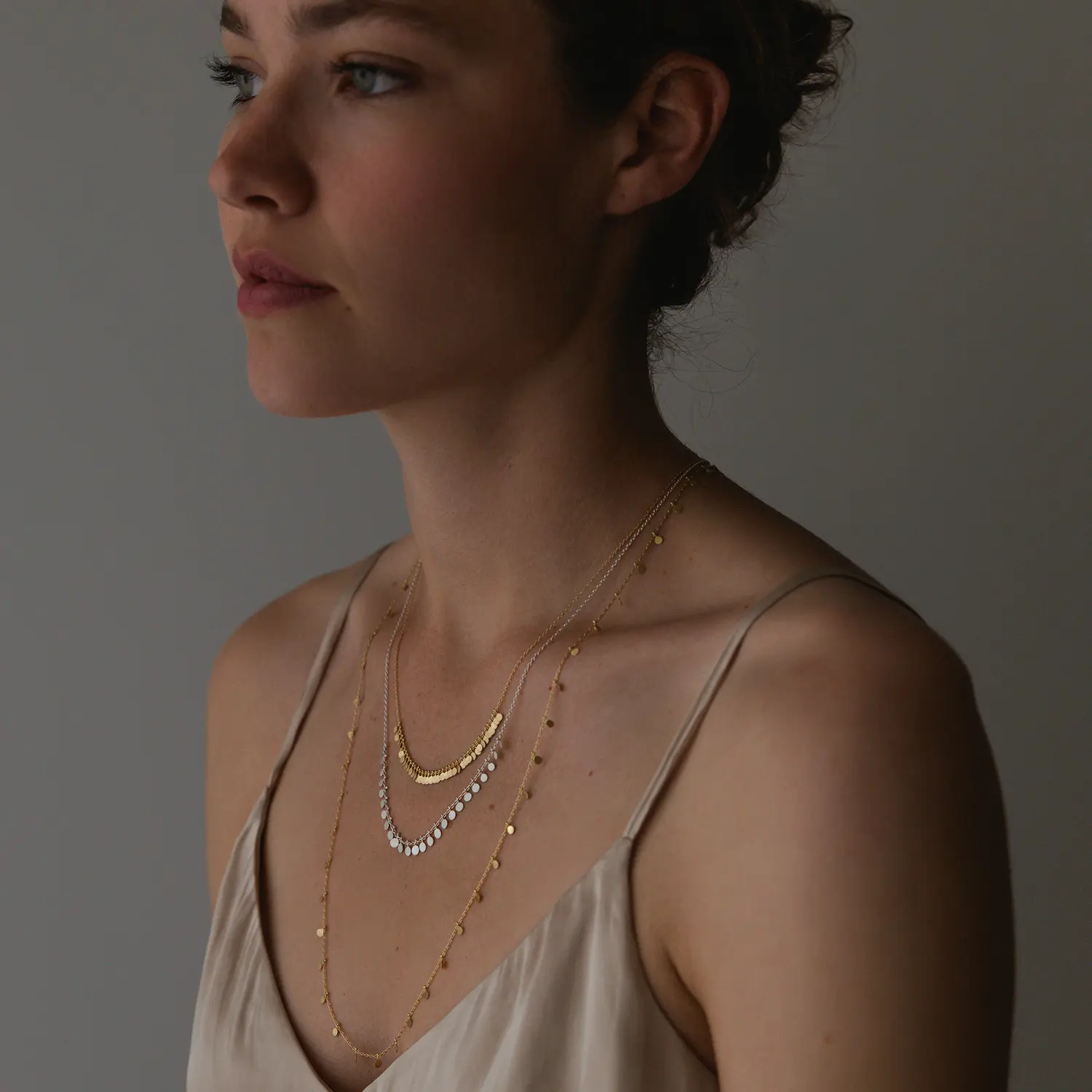 Sia Taylor DN302 Y Yellow Gold Long Dot Necklace M4