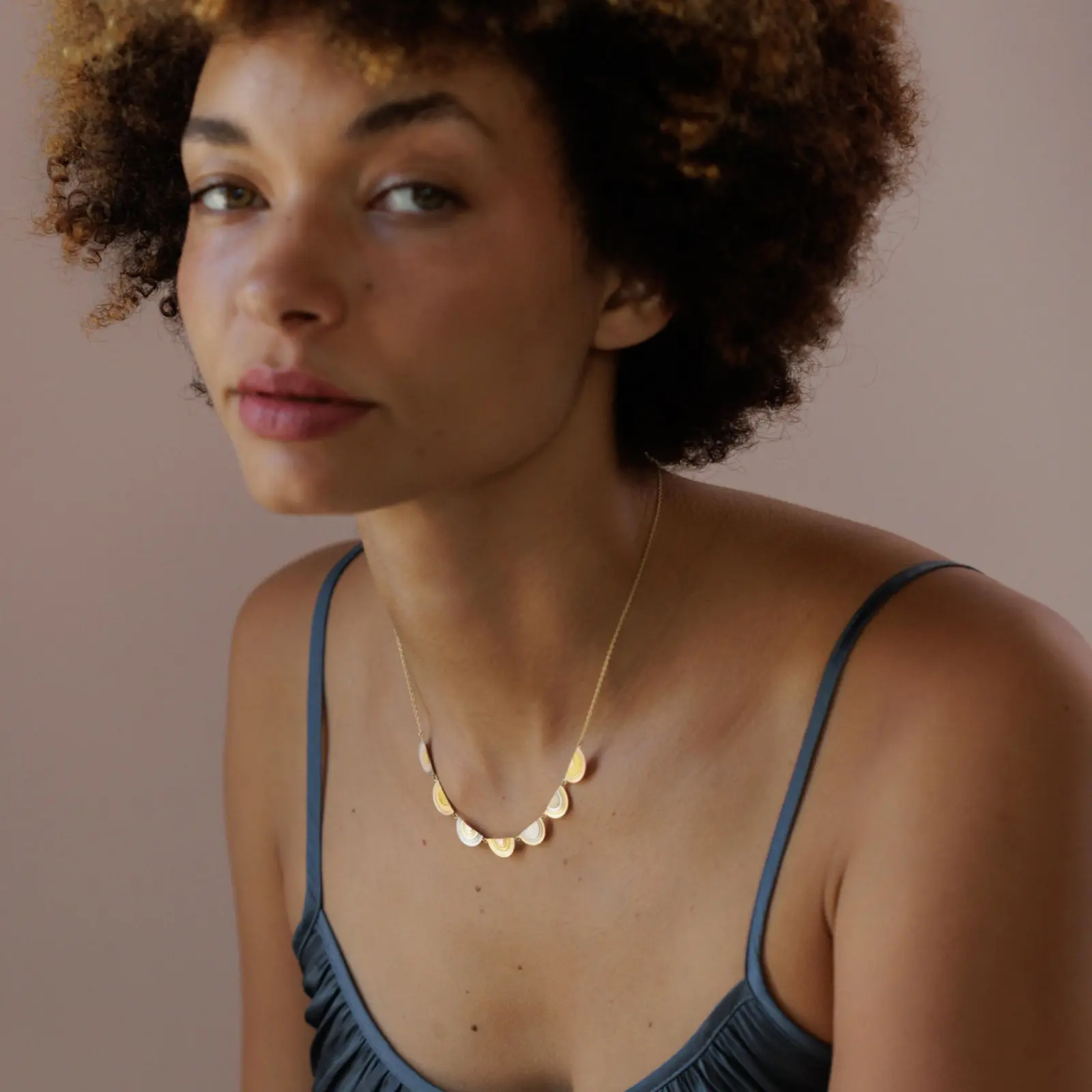 Sia Taylor RN6 RAIN Rainbow Gold Necklace 3