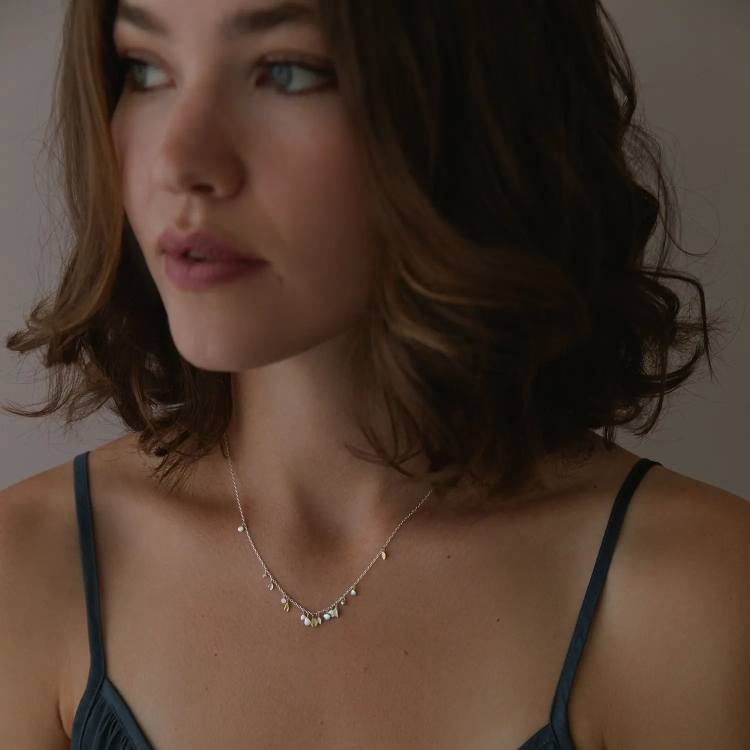 Sia Taylor MN18 SG Silver Scattered Seed Necklace 3