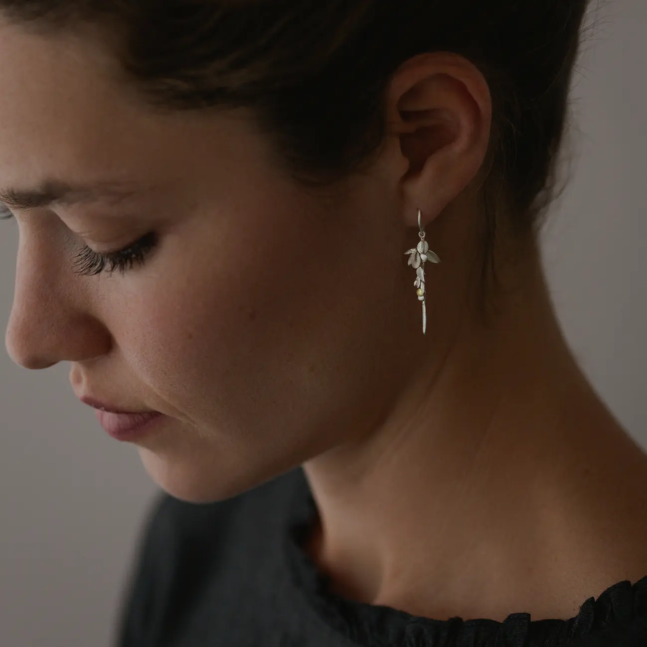 Sia Taylor ME3 SG Silver Short Meadow Earring 3