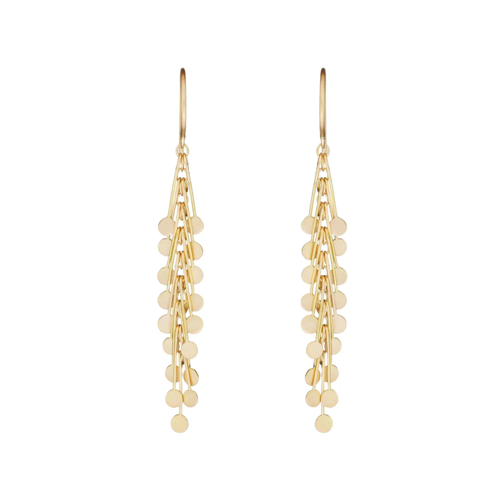 Sia Taylor DE361 Y Gold Long Dot Earrings 1