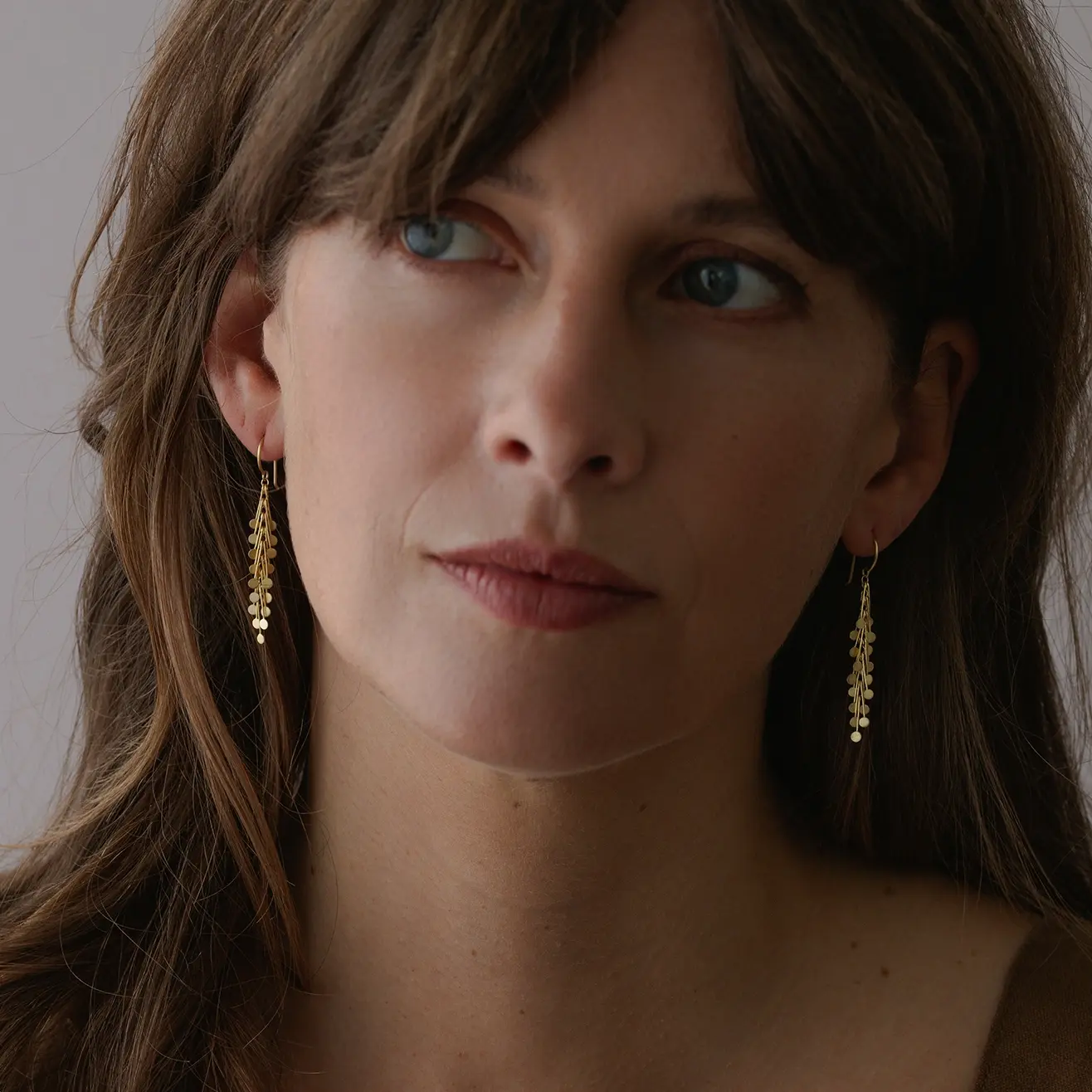 Sia Taylor DE361 Y Gold Long Dot Earrings 3