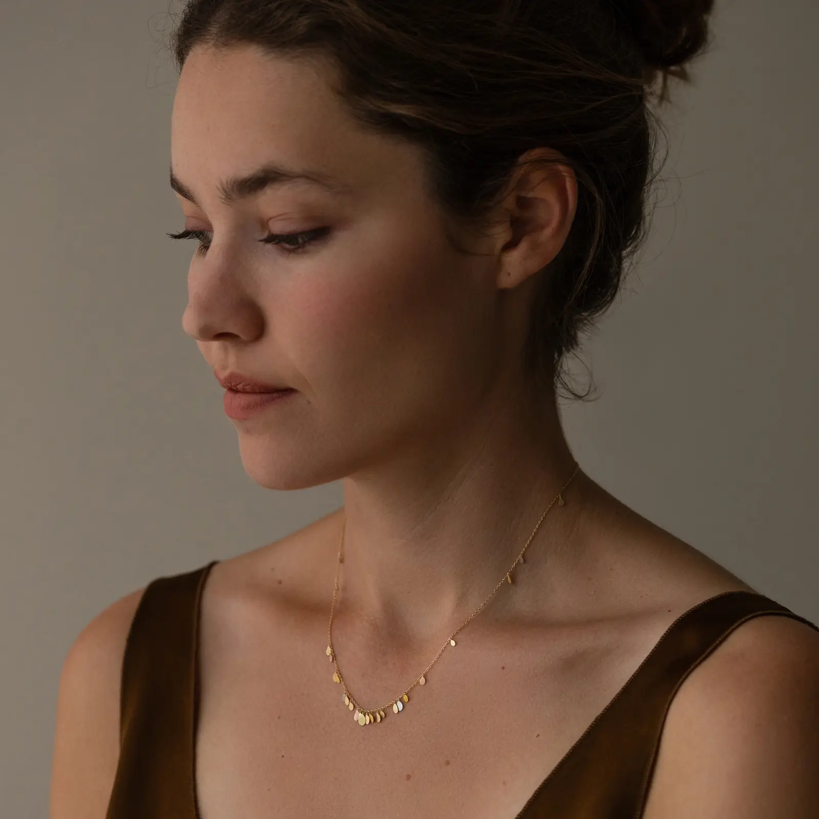 Sia Taylor TN5 YMIX Raindrop Gold Necklace M