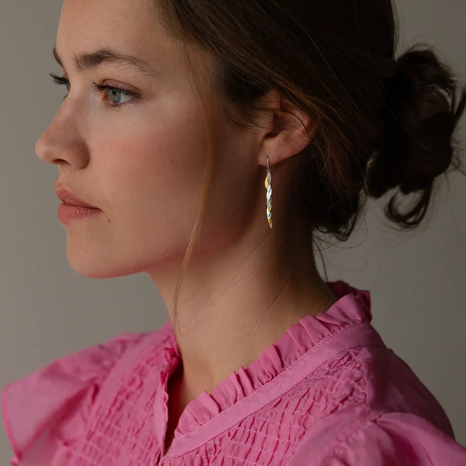 Sia Taylor KE36 SG Silver Leaf Earring M2