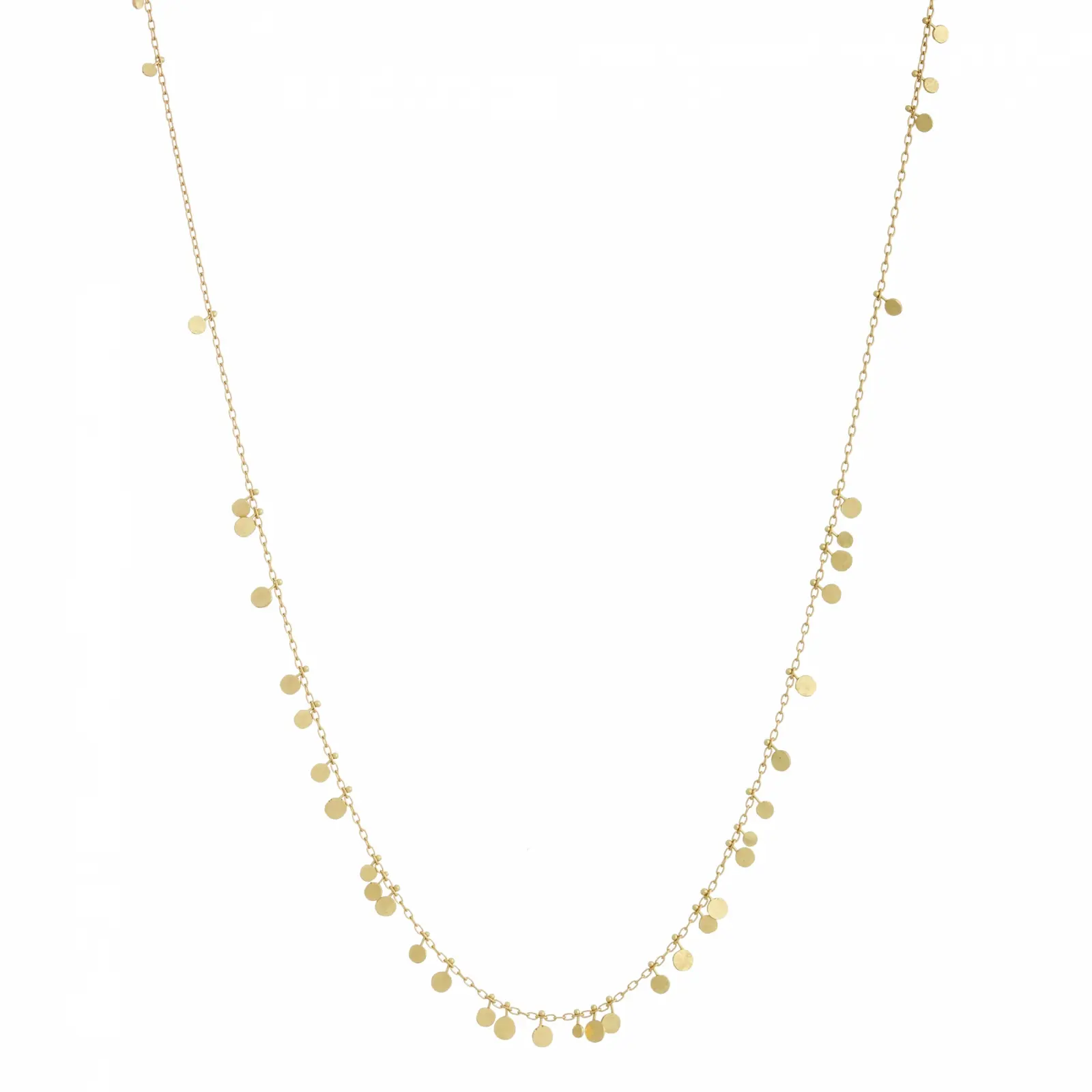 Sia Taylor DN32 Y Long Random Yellow Gold Dots Necklace WB