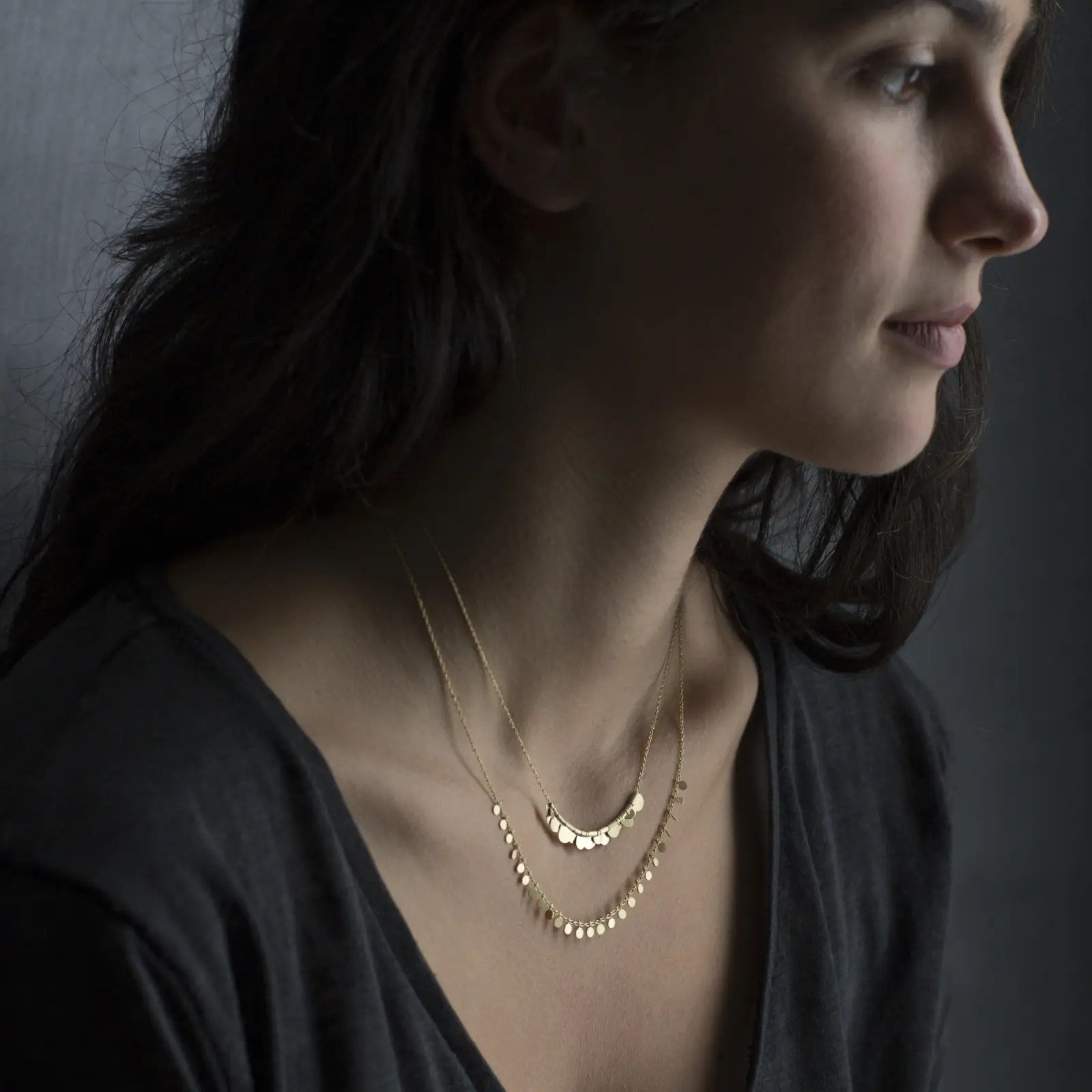 Sia Taylor KN2 Y Yellow Gold Flora Necklace M