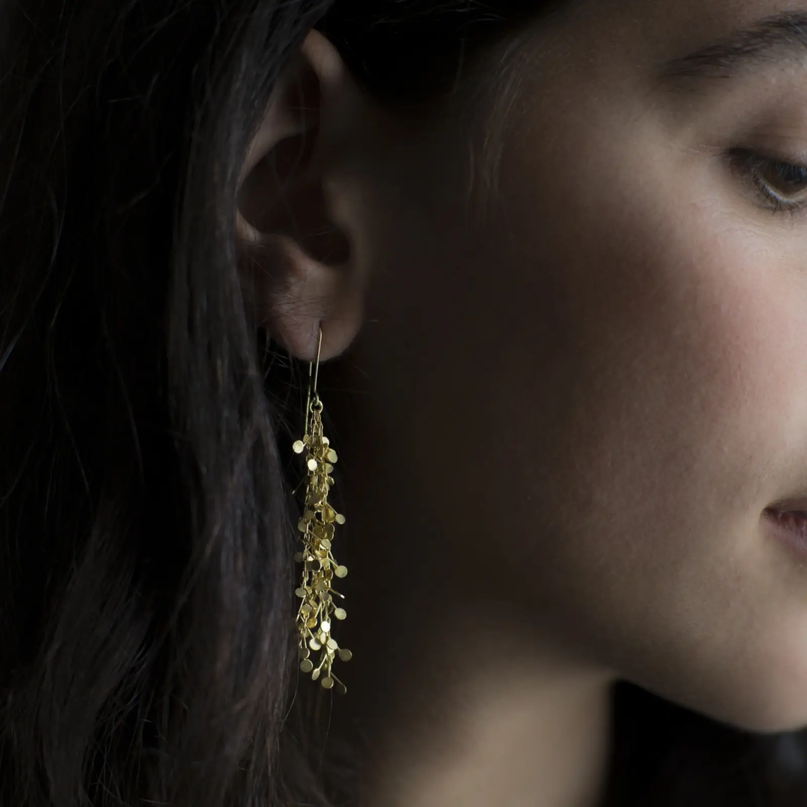 Sia Taylor DE357 Y Yellow Gold Big Dots Earrings M