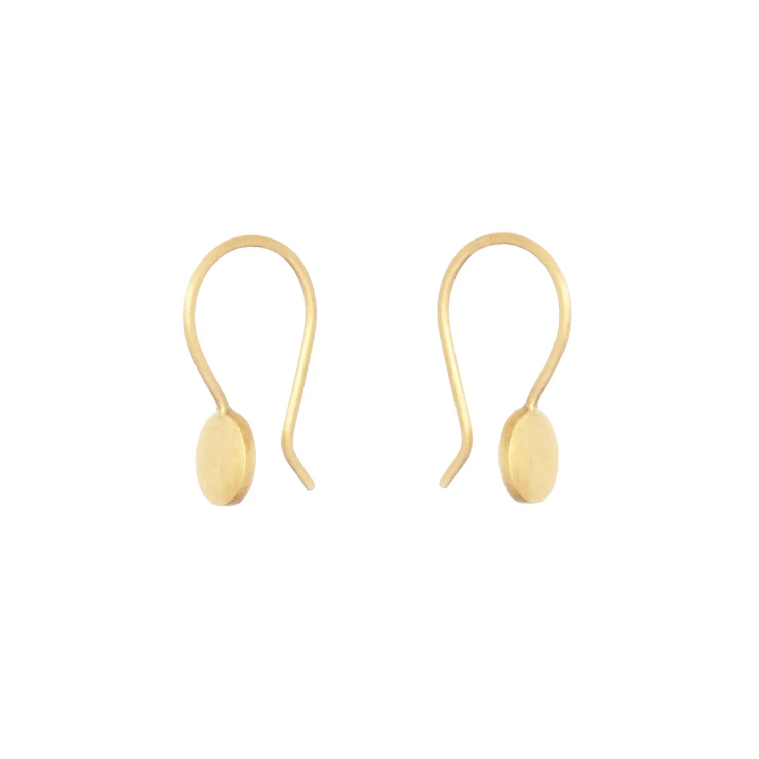 Sia Taylor KE16 Y Yellow Gold 5mm Moon Drop Earring WB