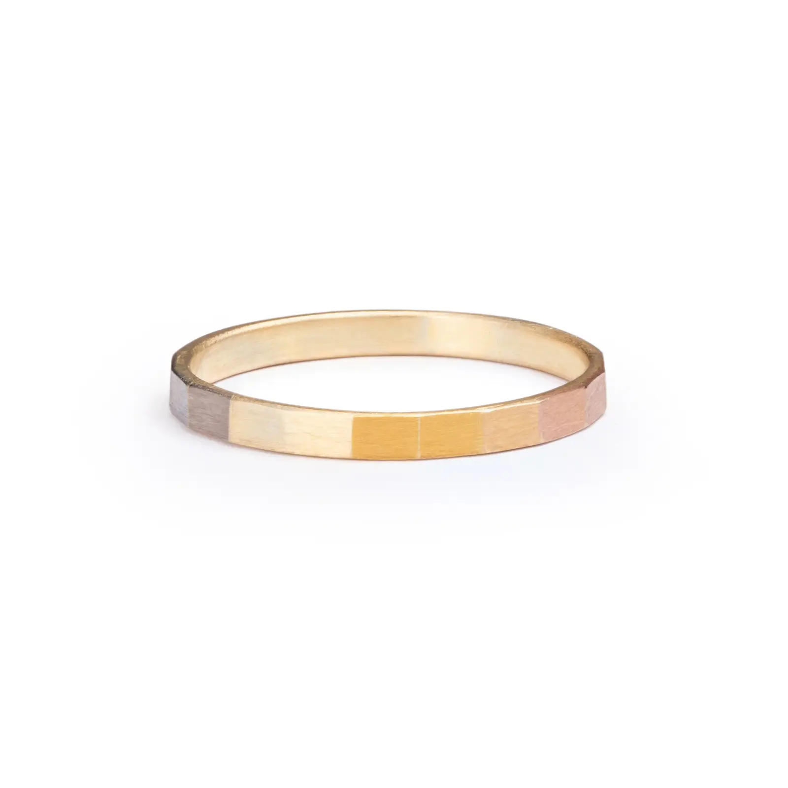 Sia Taylor KR10 ARAIN Rainbow Gold Faceted Band WB