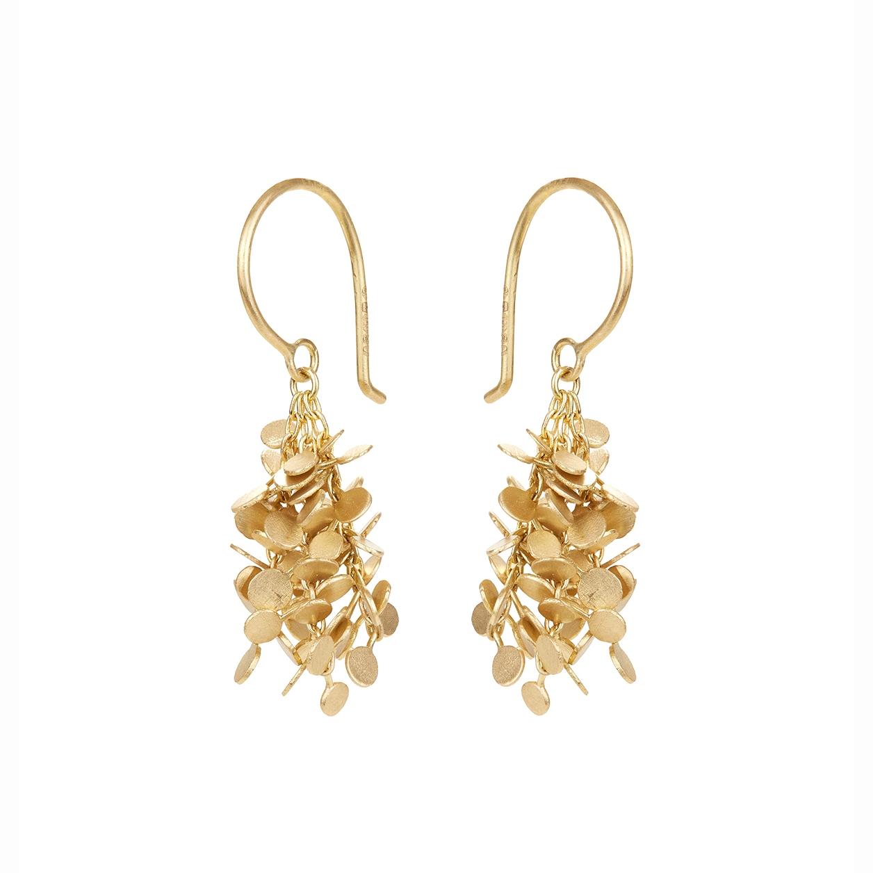 Sia Taylor BE14 Y Yellow Gold Dot Cluster Earrings WB2