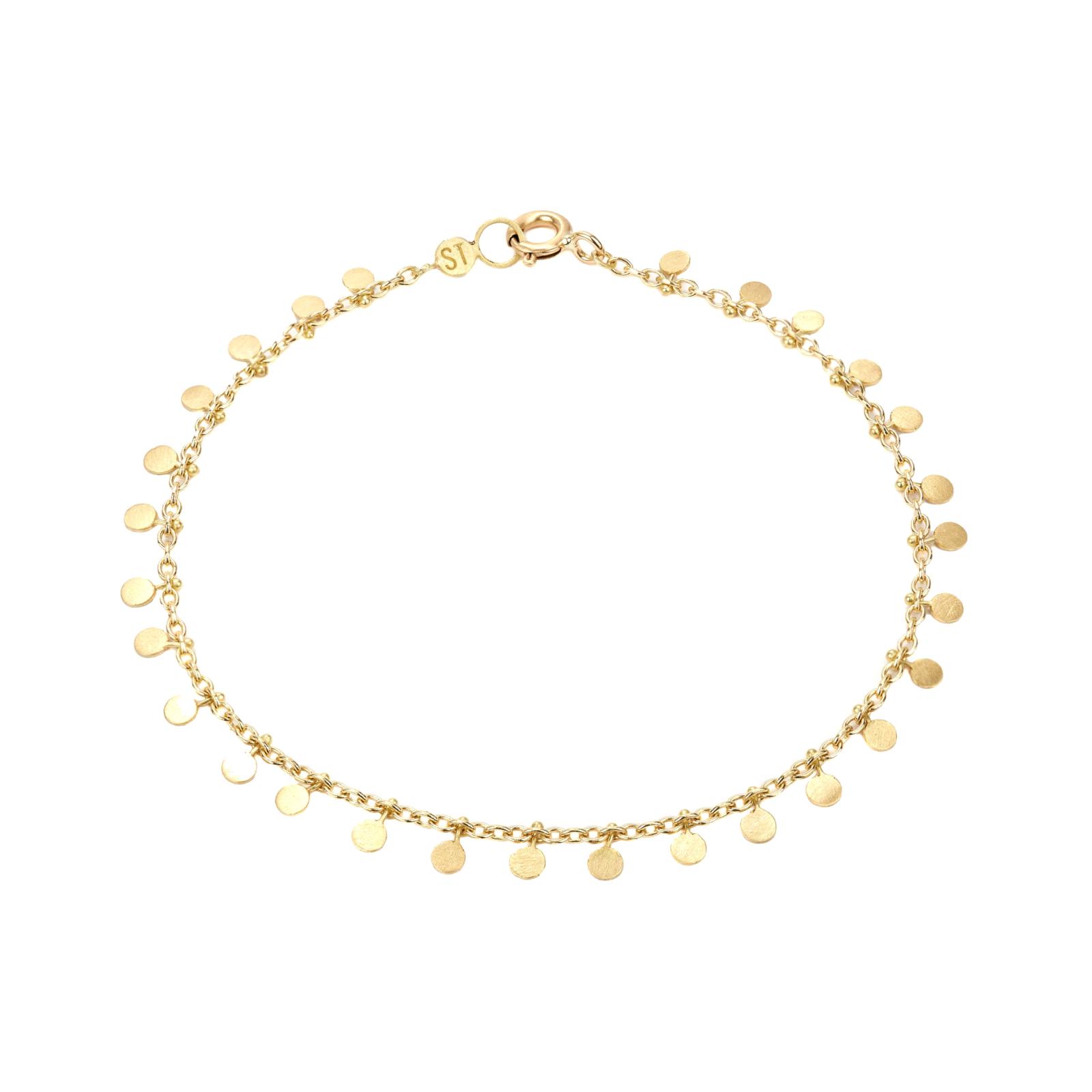 Sia Taylor DB301 Y Yellow Gold Evenly Dotted Bracelet WB2 edit