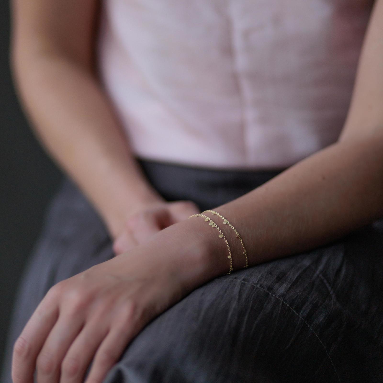 Sia Taylor DB3 Y Little Random Yellow Gold Dots Bracelets 2