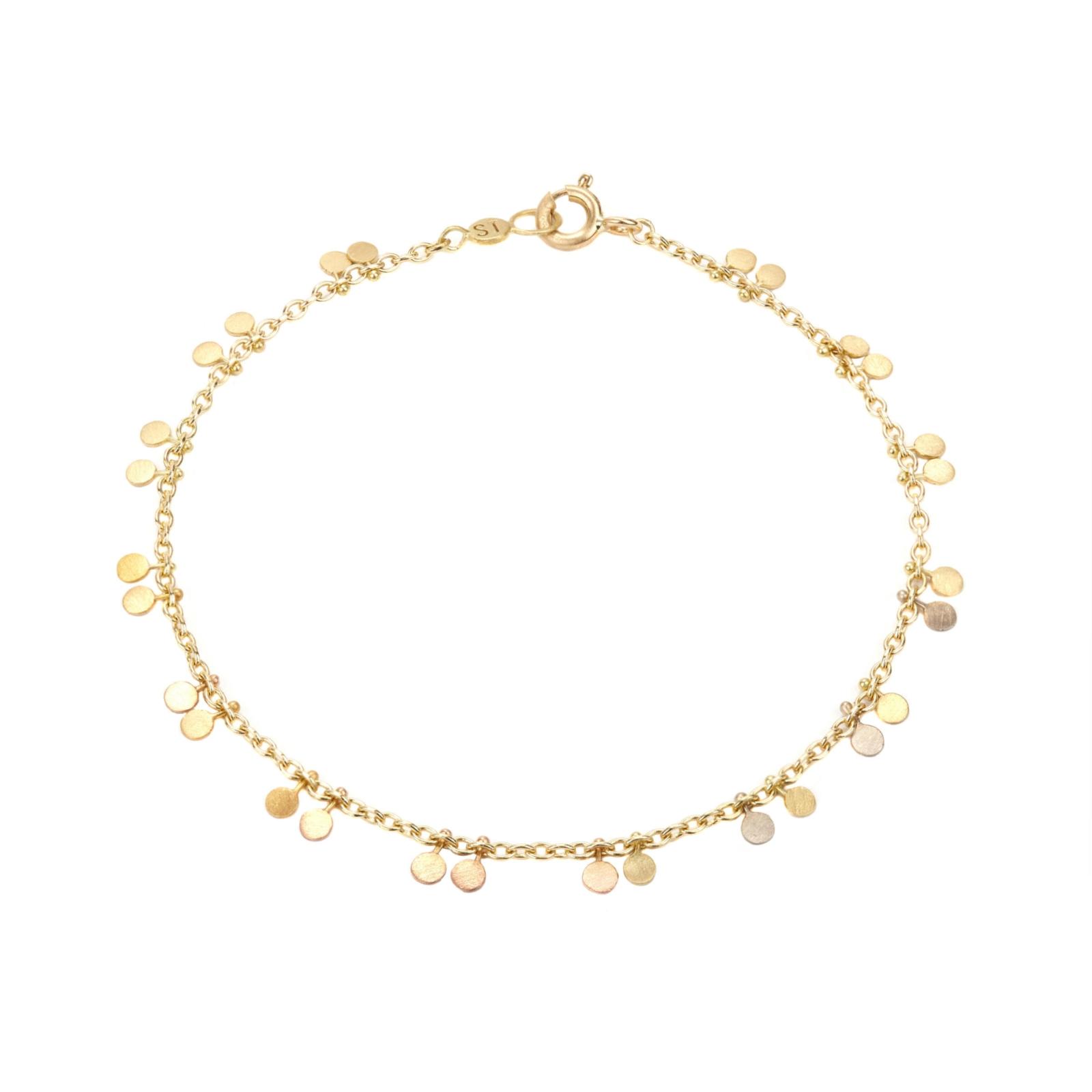 Sia Taylor DB6 RAIN Rainbow Gold Tiny Double Dots Bracelet WB2